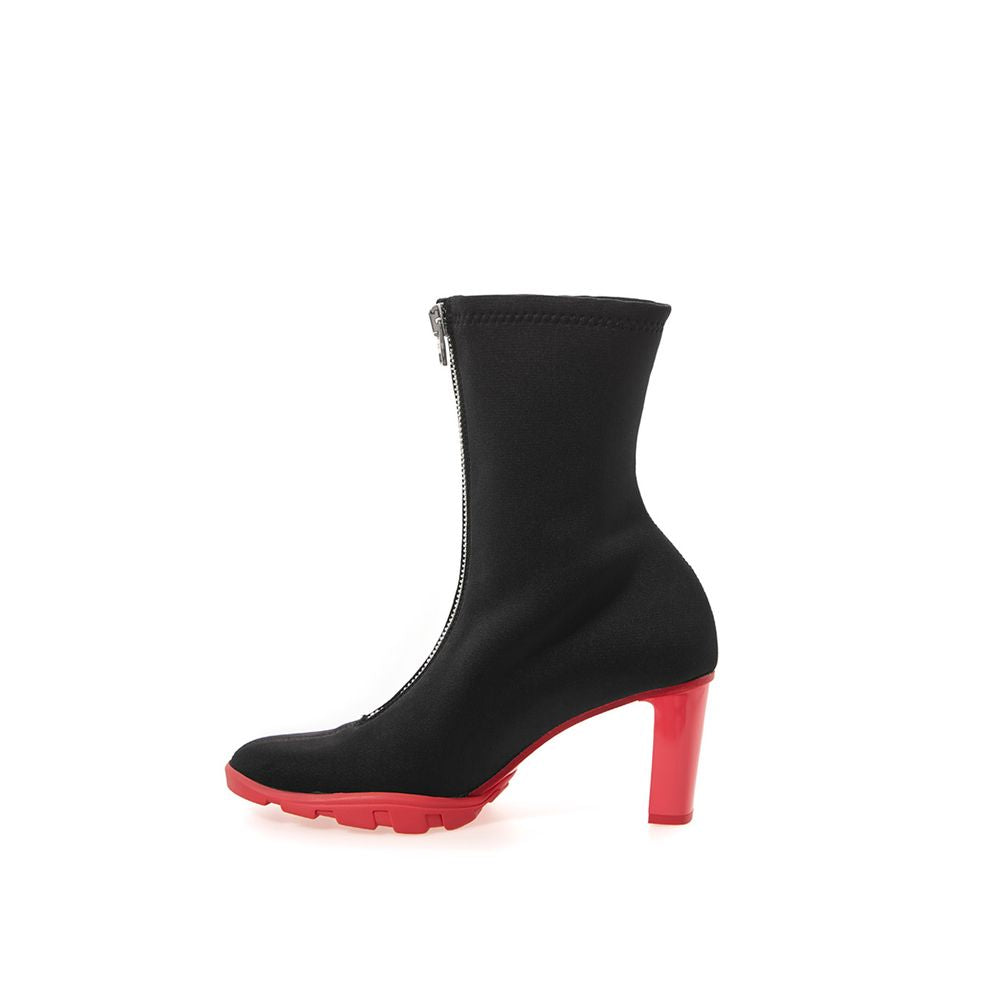 Alexander McQueen Black Neoprene Ankle Boots-2