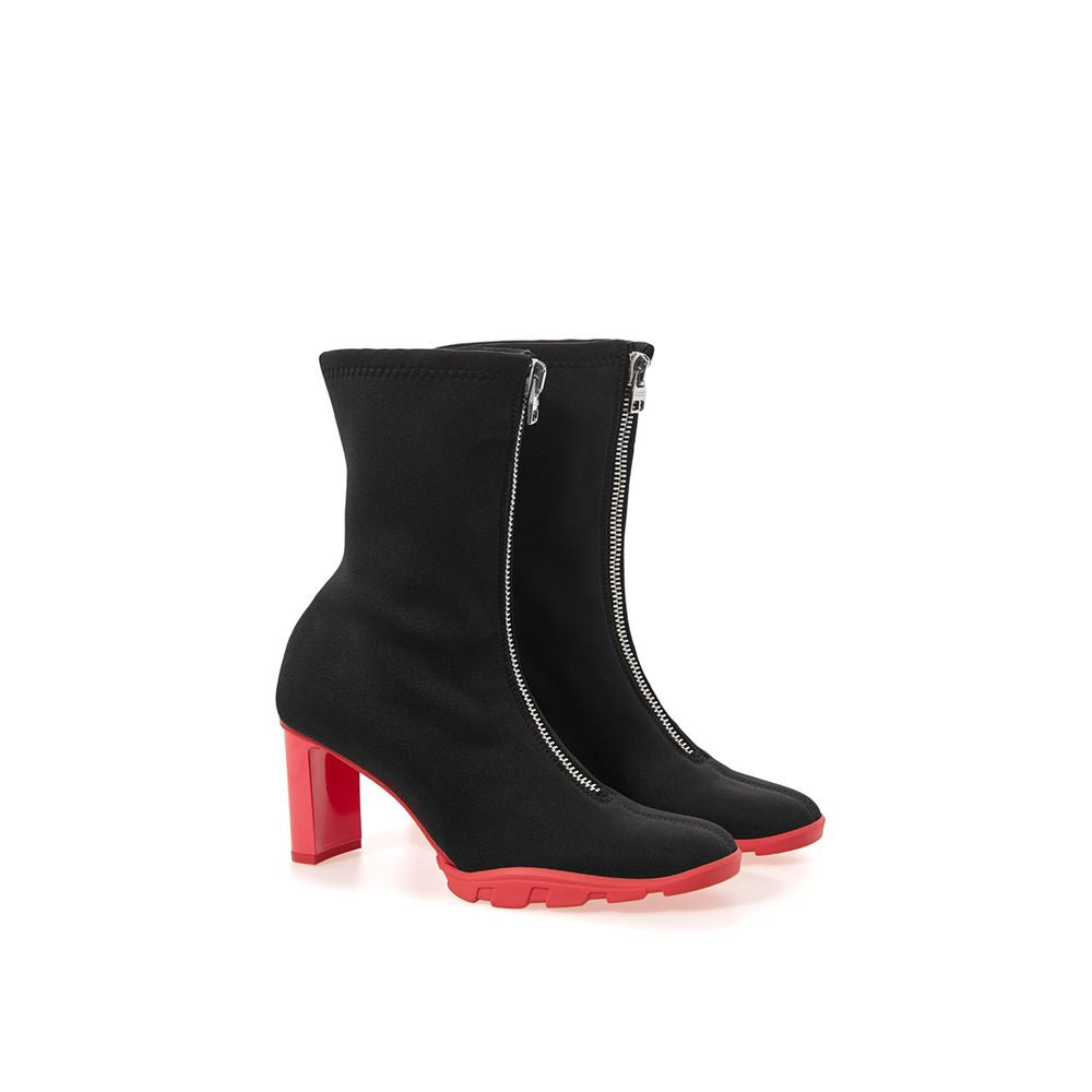 Alexander McQueen Black Neoprene Ankle Boots-3