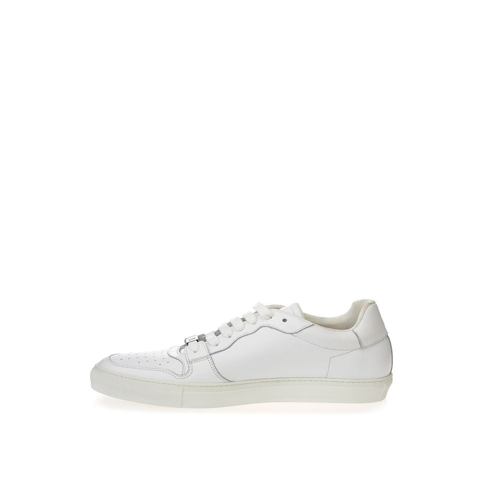 Roberto Cavalli Weiße Leder Turnschuhe Luxe Footwear-2