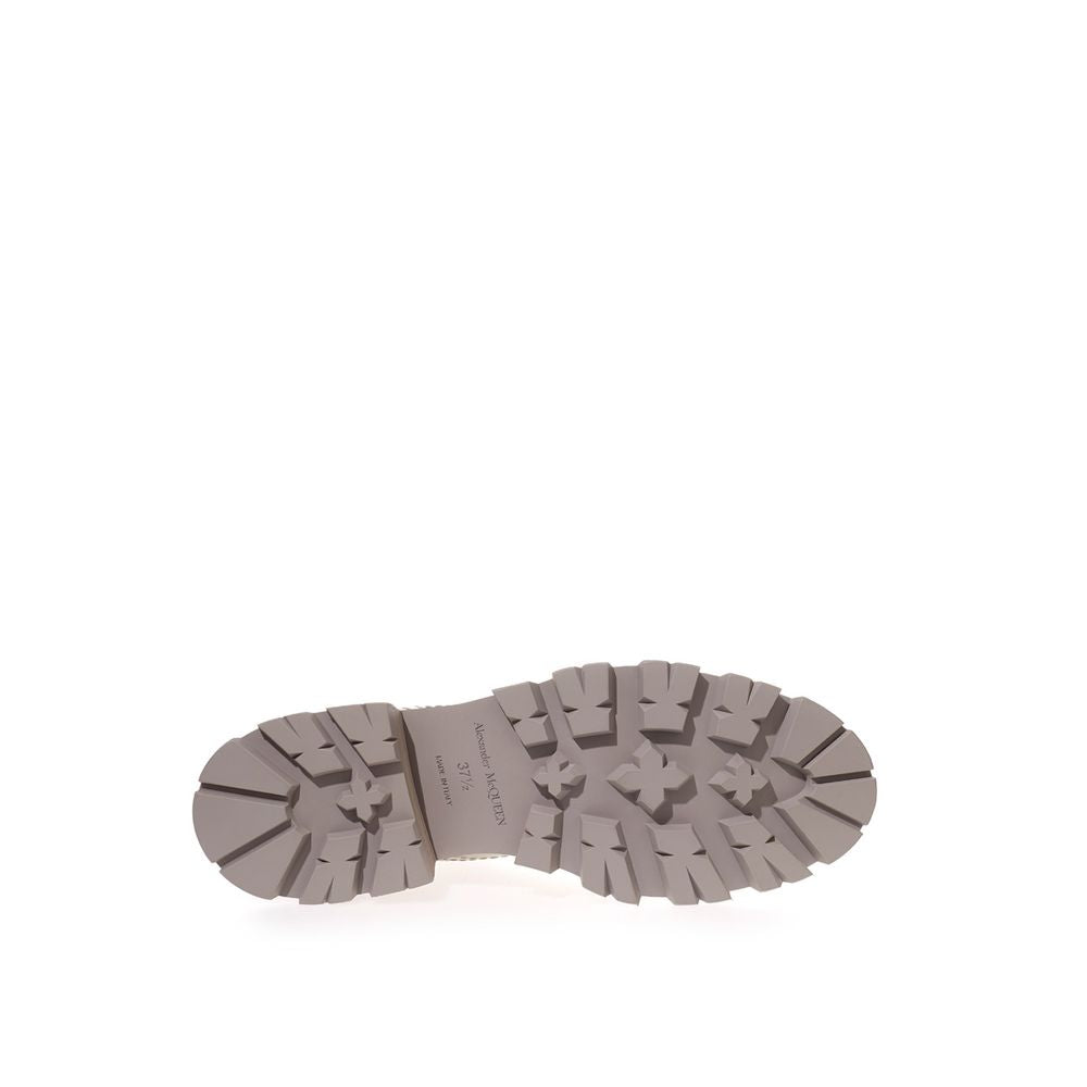 Alexander McQueen Chic Grey Leather Boots for Elegant Steps-5