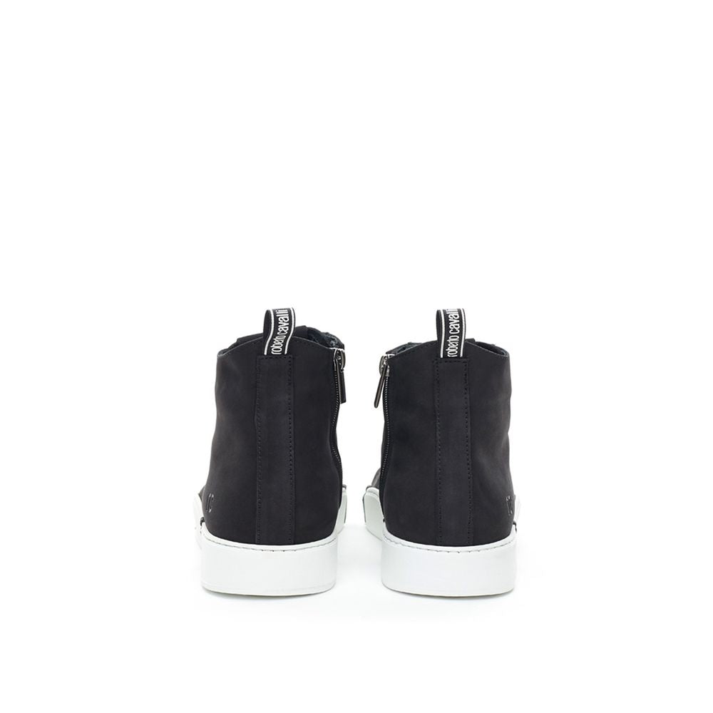 Roberto Cavalli Elegant suede sneakers in chic black-4