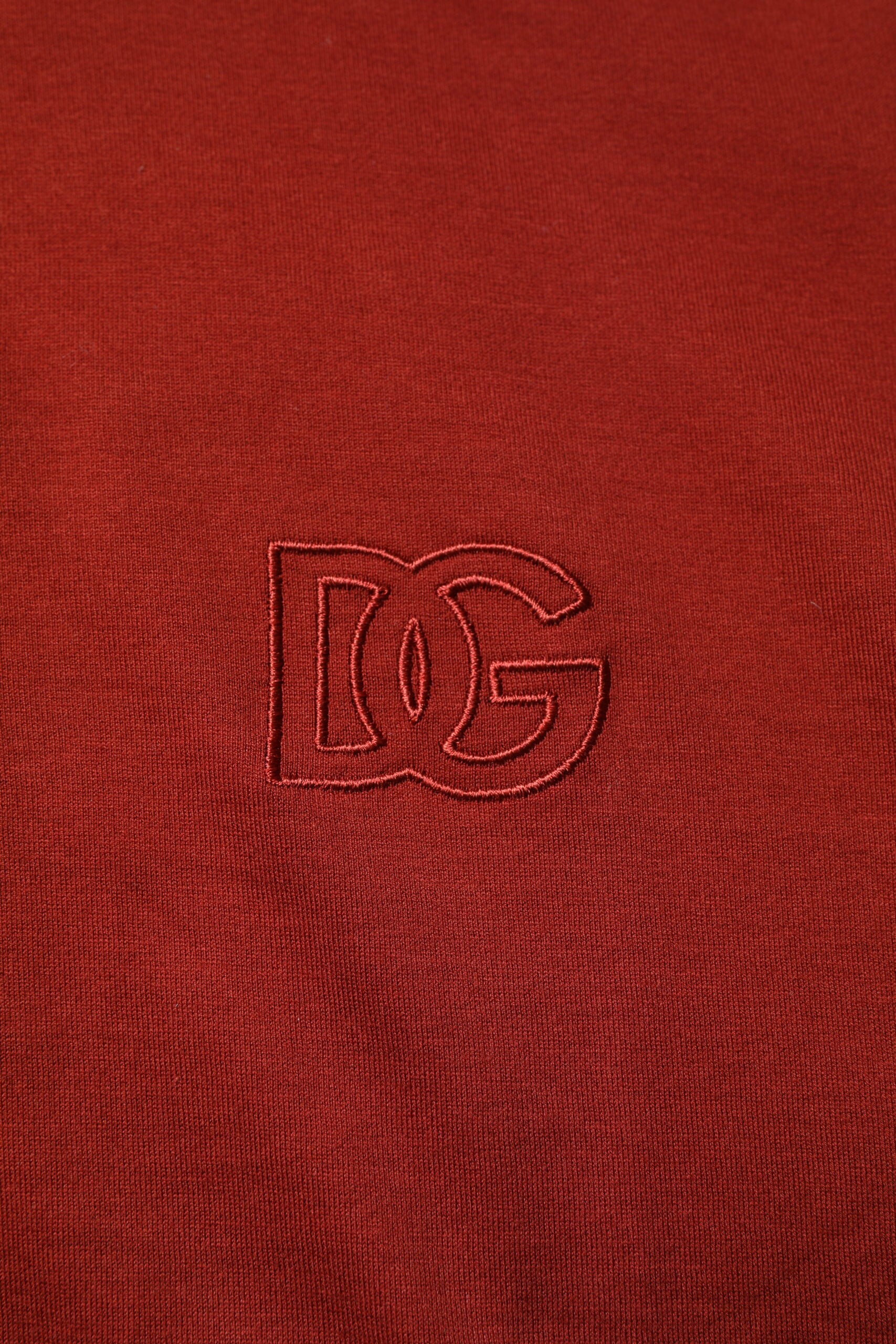 Dolce & Gabbana Red Cotton Polo T-Shirt with DG Logo and Collar-7