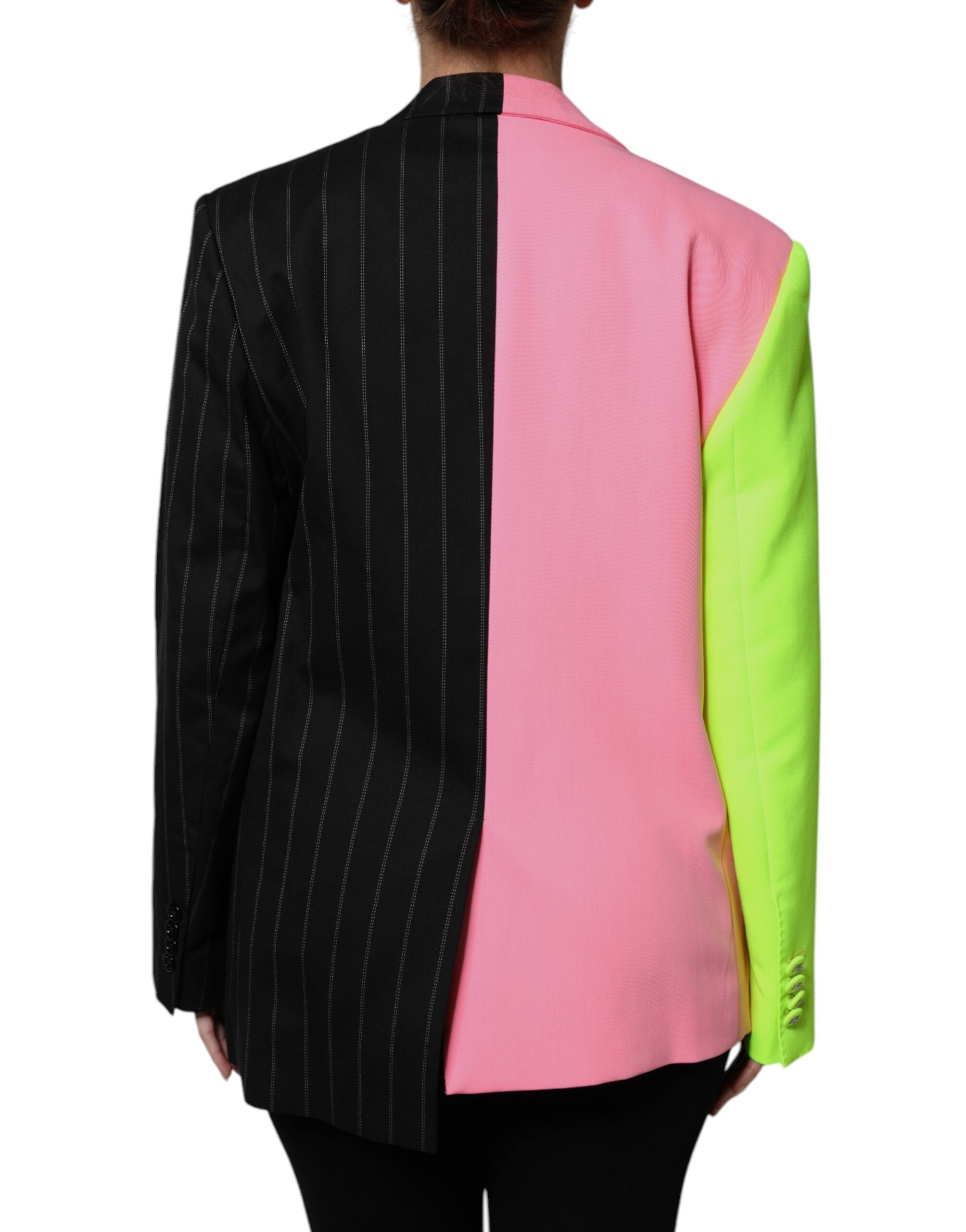 Dolce & Gabbana Multicolor Patchwork Embellished Coat Jacket-2