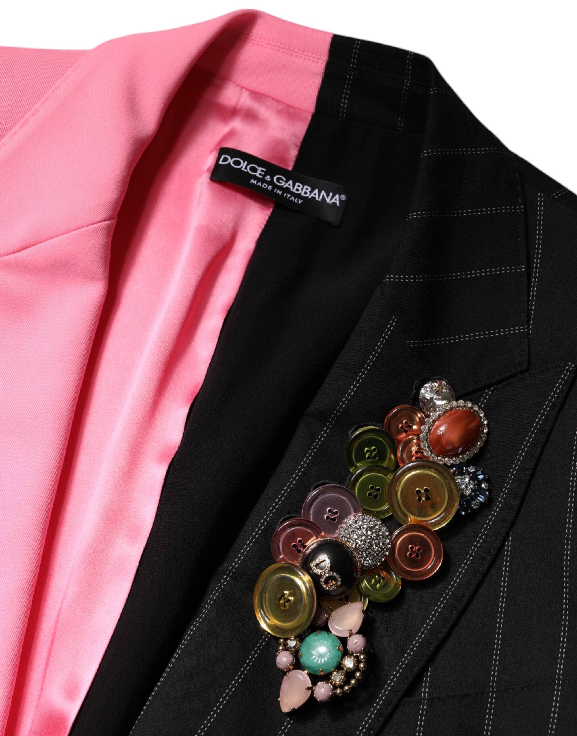 Dolce & Gabbana Multicolor Patchwork Embellished Coat Jacket-6