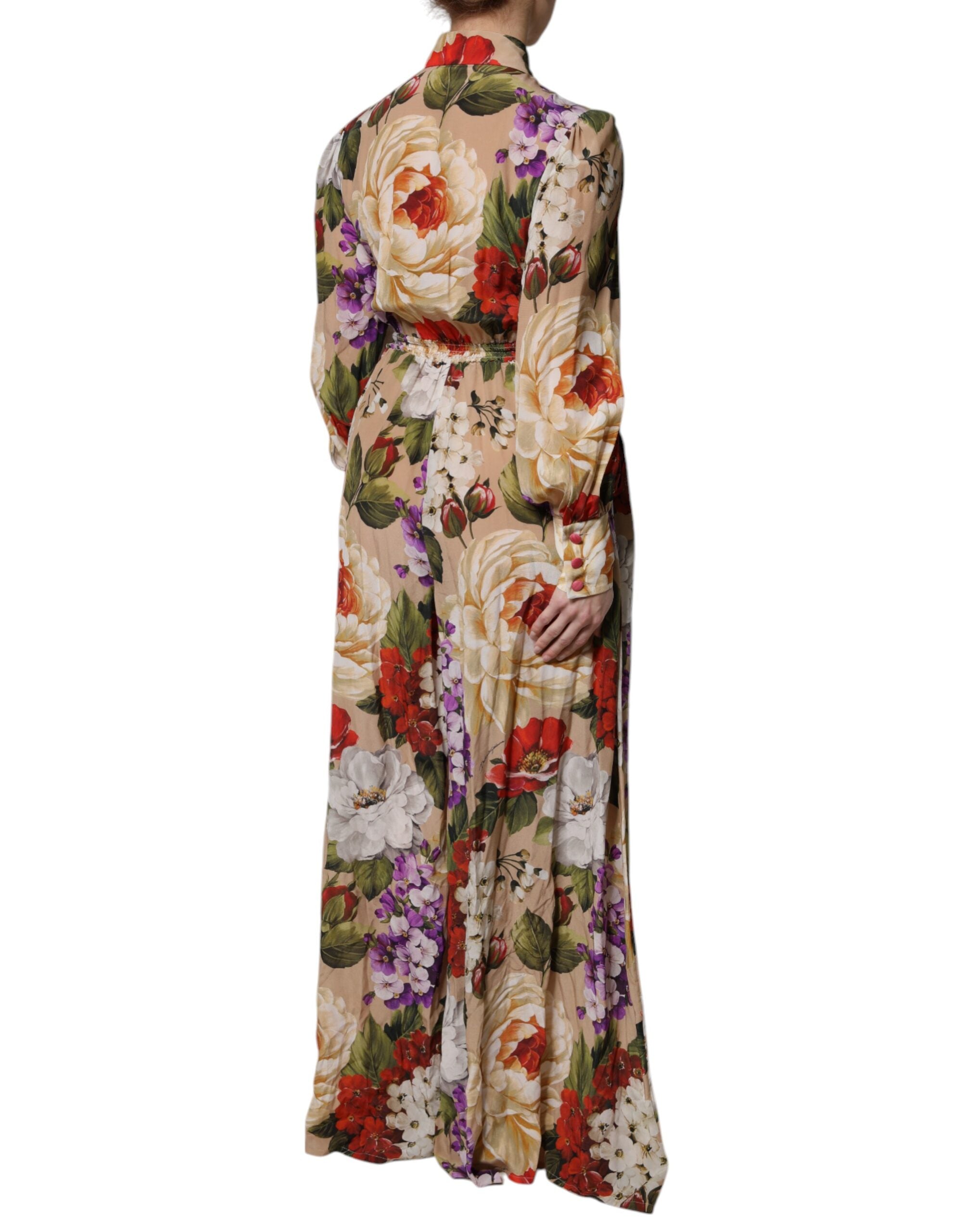 Dolce & Gabbana Multicolor Floral Wide Leg Jumpsuit Dress-5