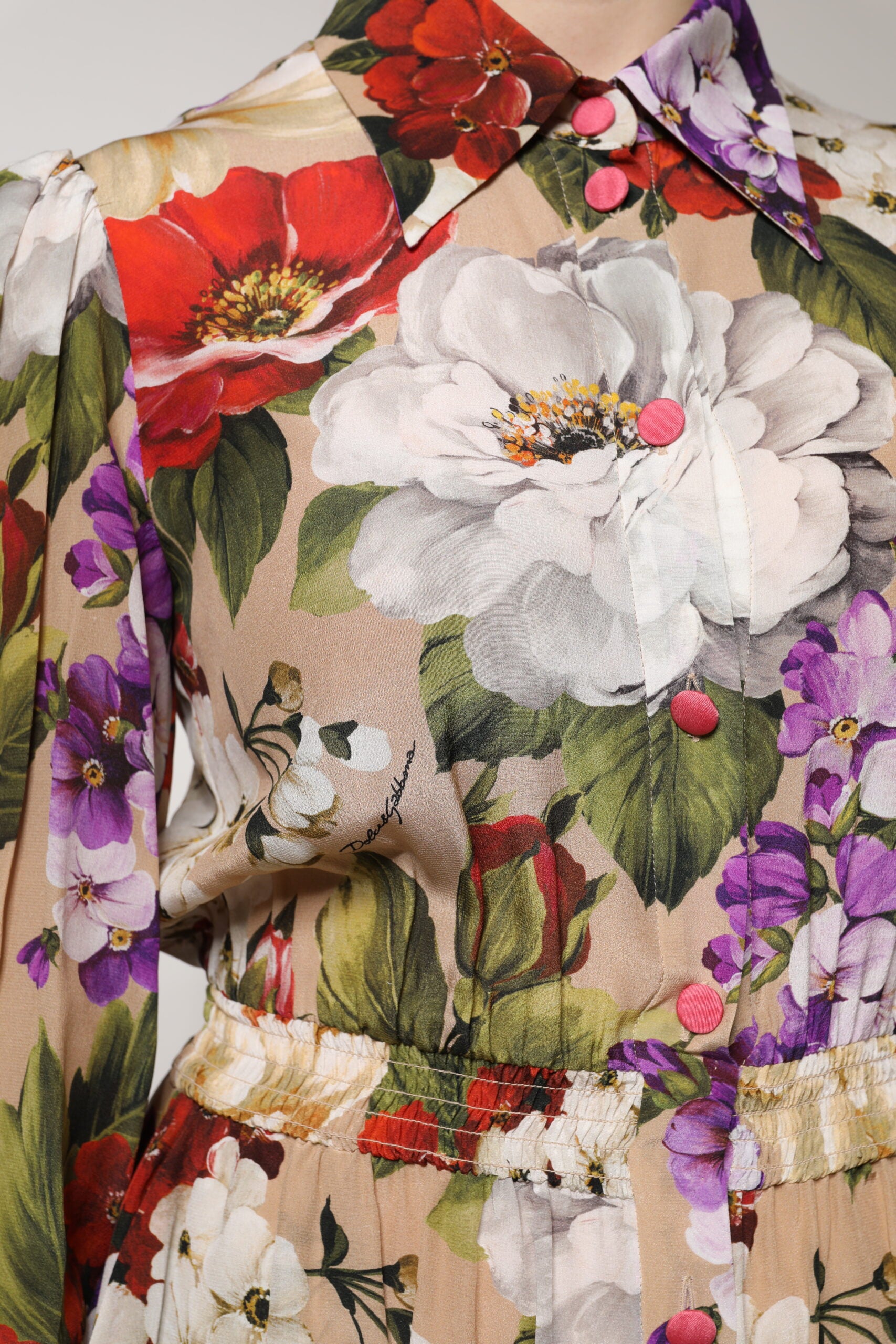 Dolce & Gabbana Multicolor Floral Wide Leg Jumpsuit Dress-8