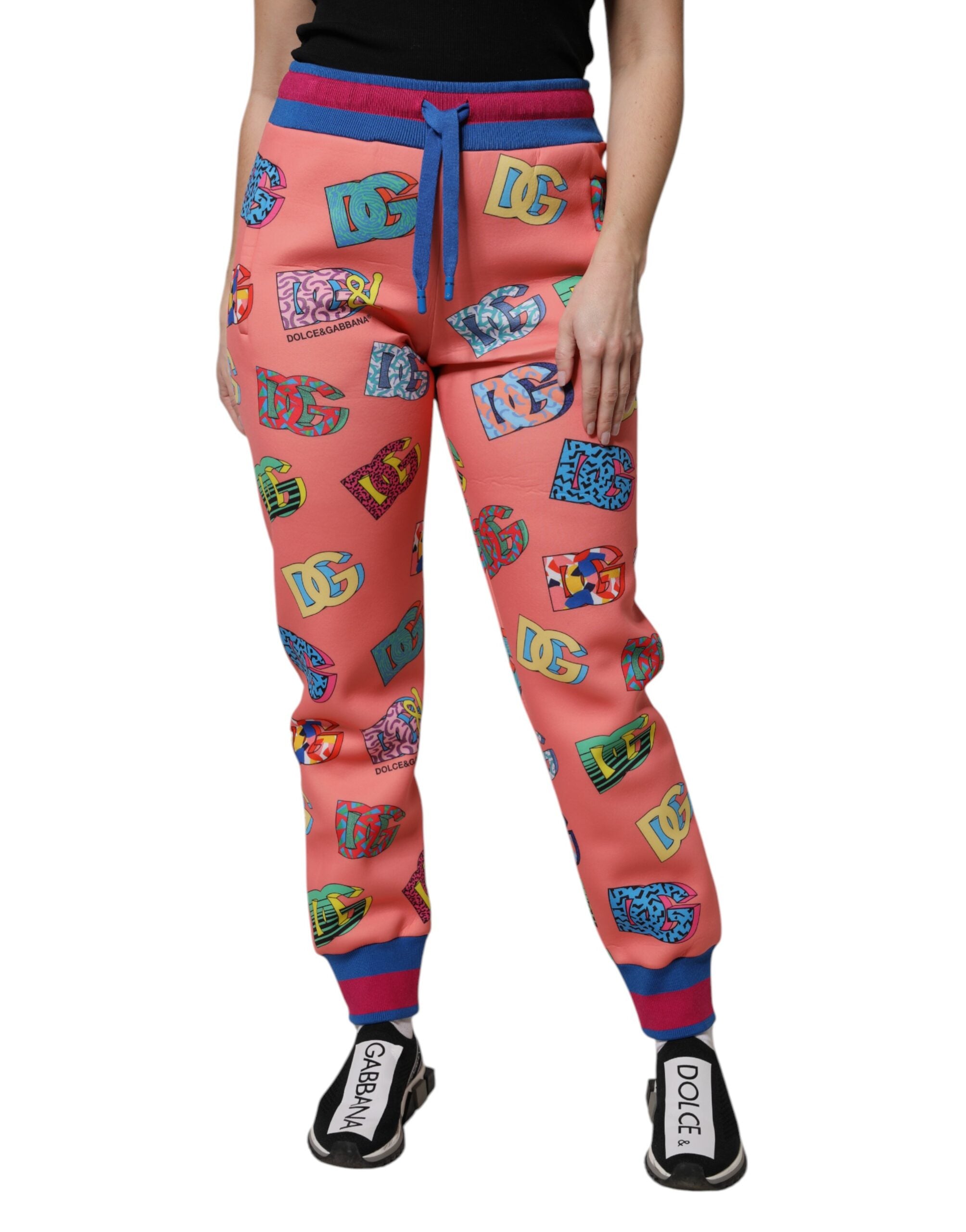 Dolce & Gabbana Pink Logo Monogram Jogger Sweatpants-2