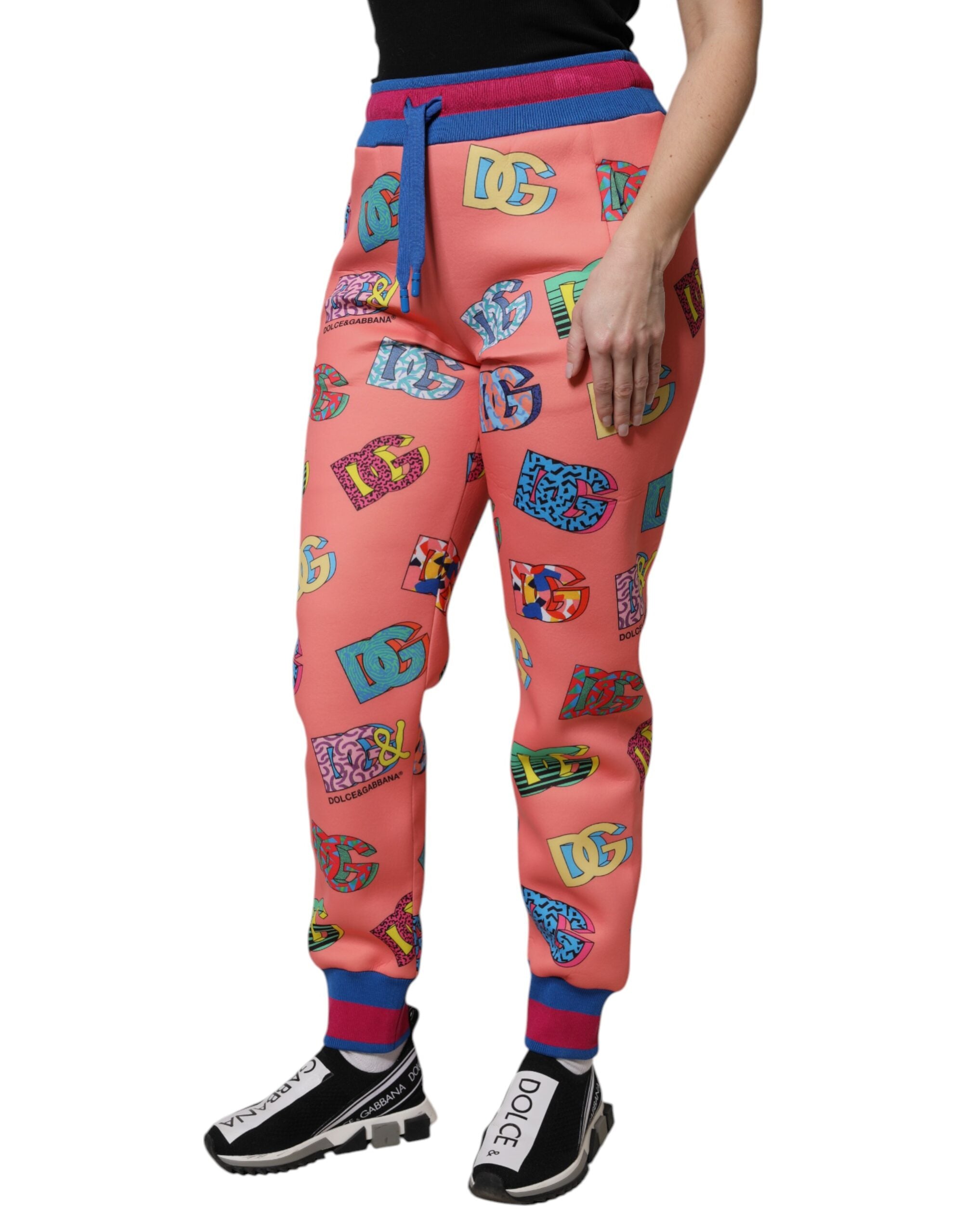 Dolce & Gabbana Pink Logo Monogram Jogger Sweatpants-3