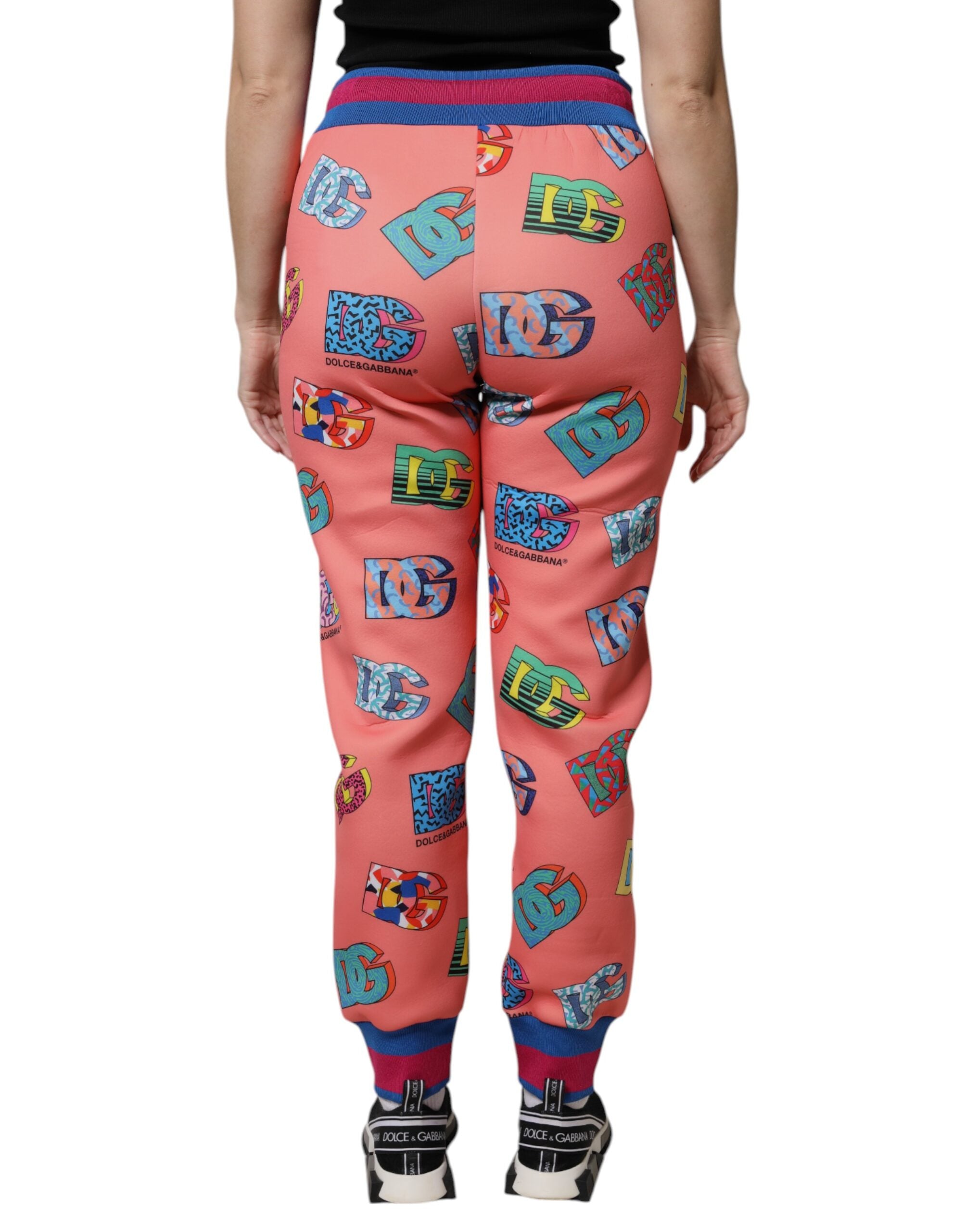Dolce & Gabbana Pink Logo Monogram Jogger Sweatpants-4