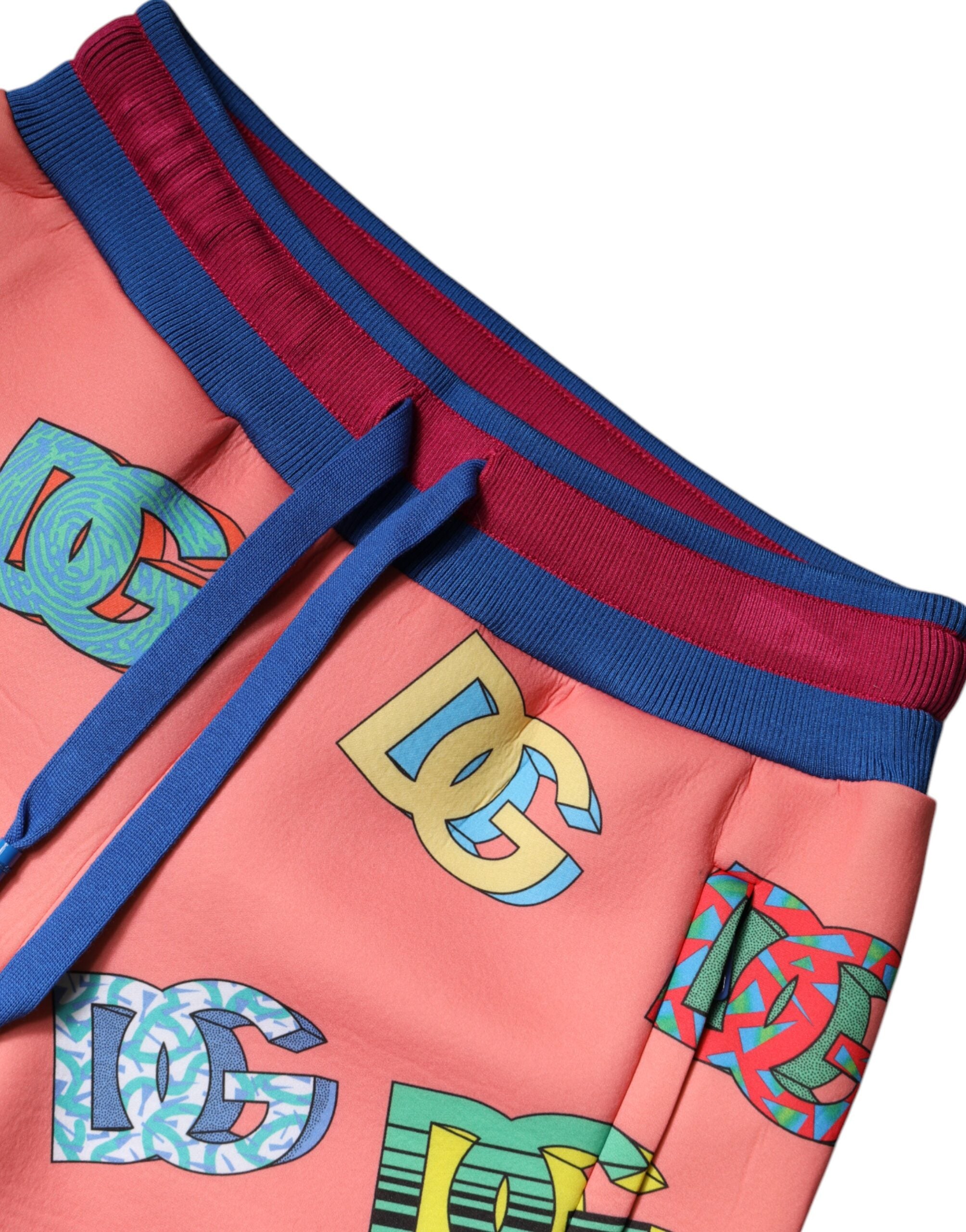 Dolce & Gabbana Pink Logo Monogram Jogger Sweatpants-6