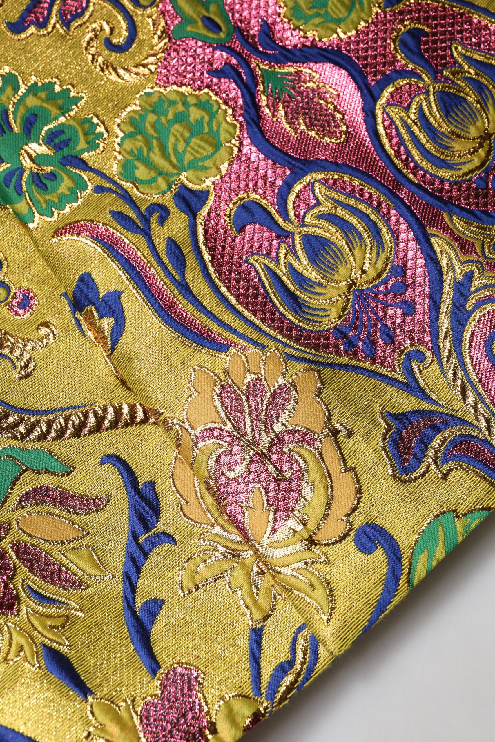 Dolce & Gabbana Multicolor Floral Jacquard Mid-Waist Mini Skirt-7
