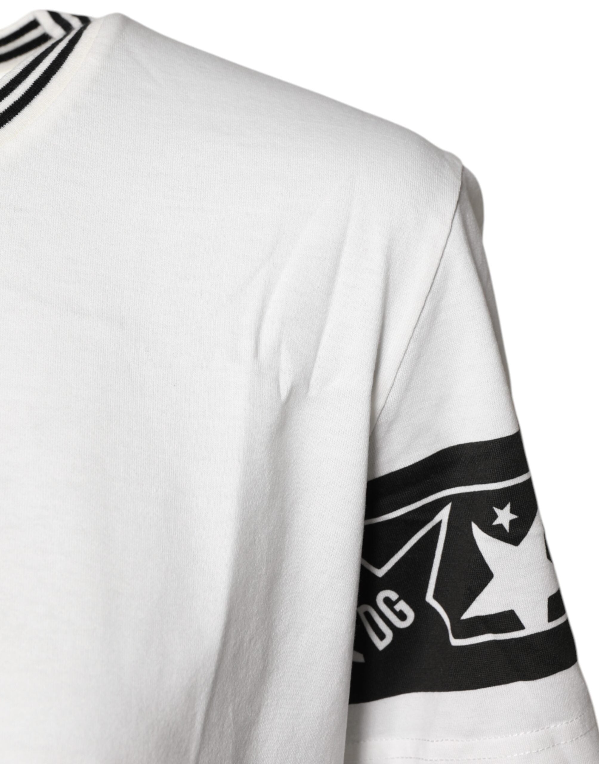 Dolce & Gabbana White #DGMillennials Cotton Round Neck T-Shirt-3