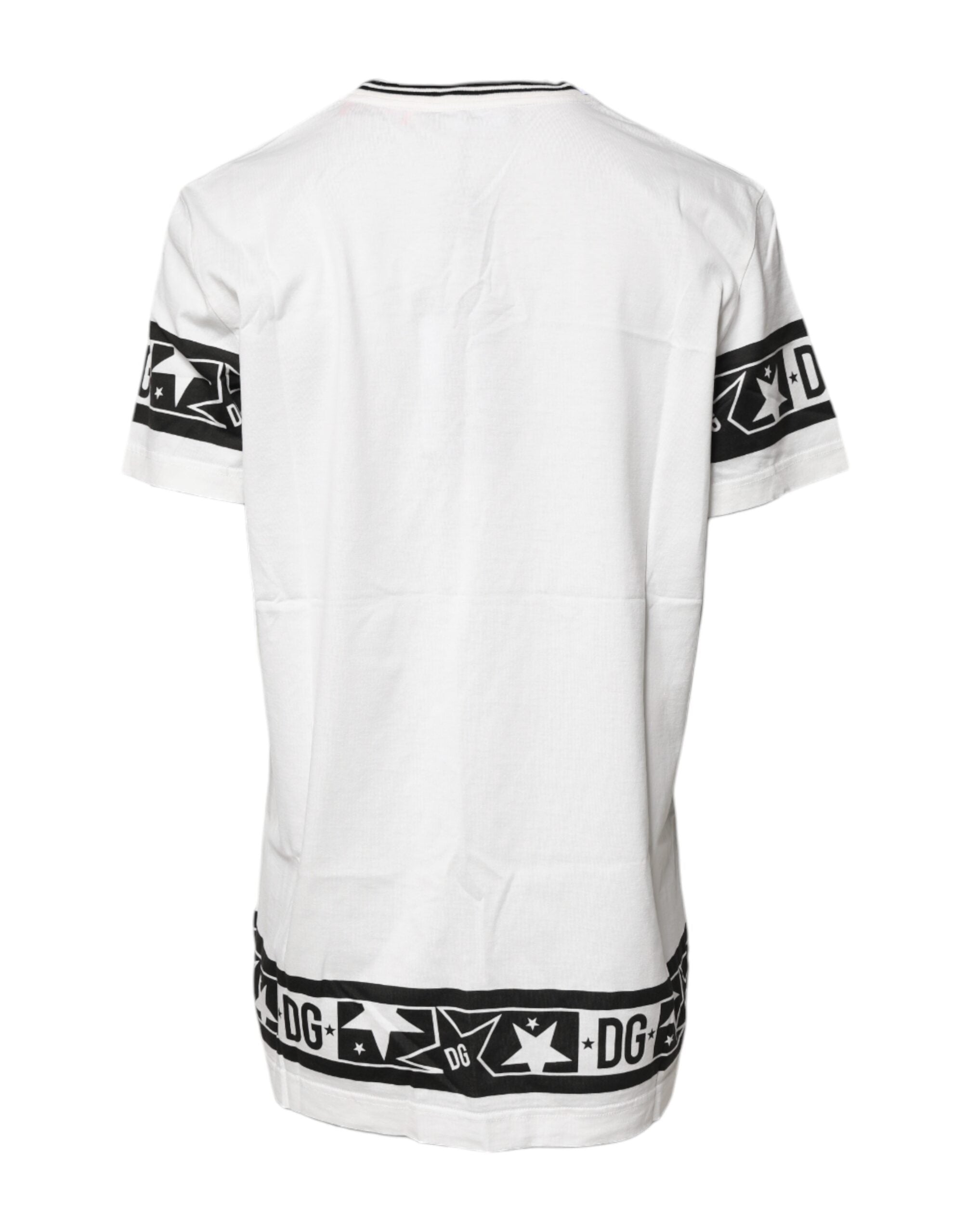 Dolce & Gabbana White #DGMillennials Cotton Round Neck T-Shirt-4