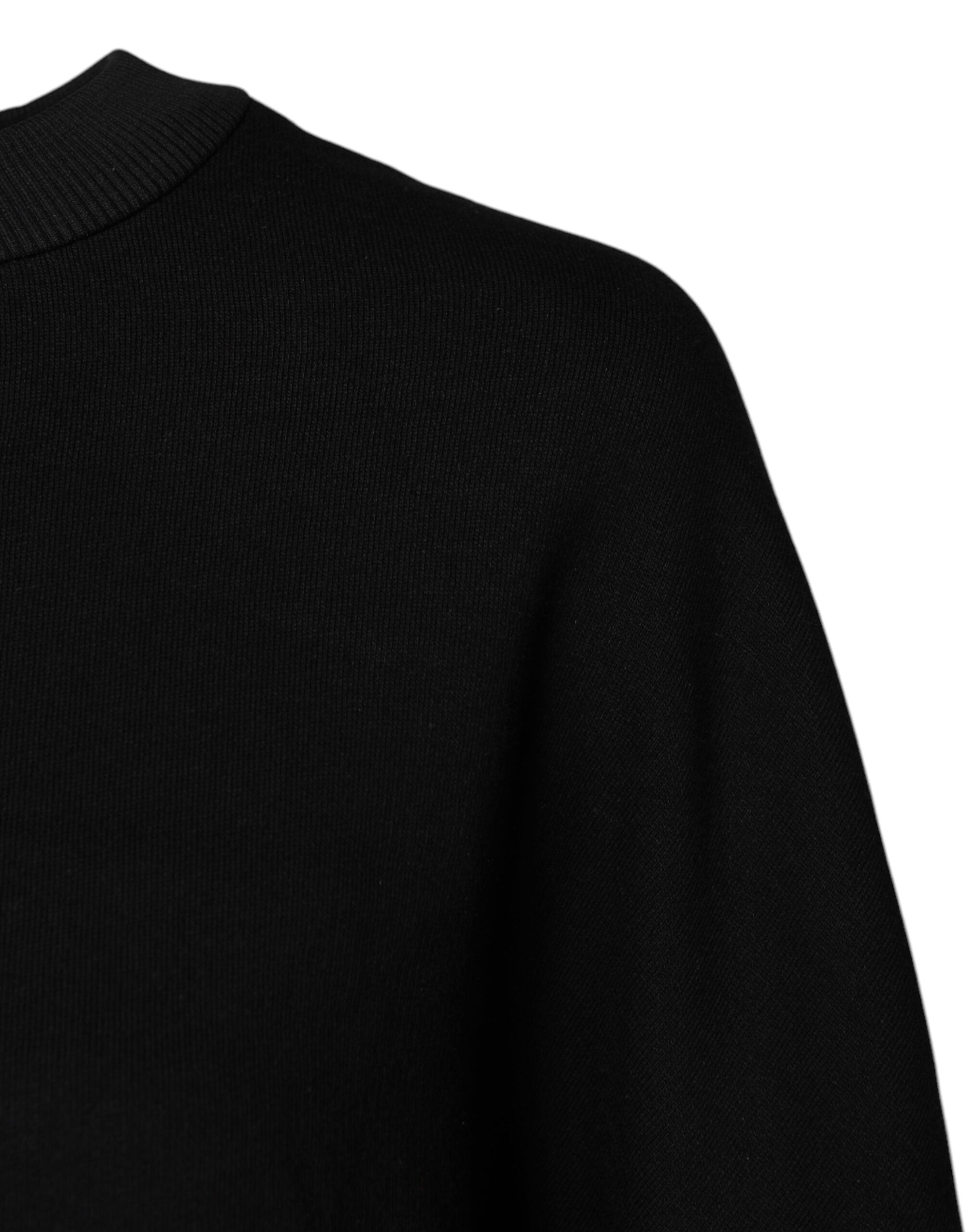 Dolce & Gabbana Black Cotton Crew Neck Sweatshirt Pullover-3