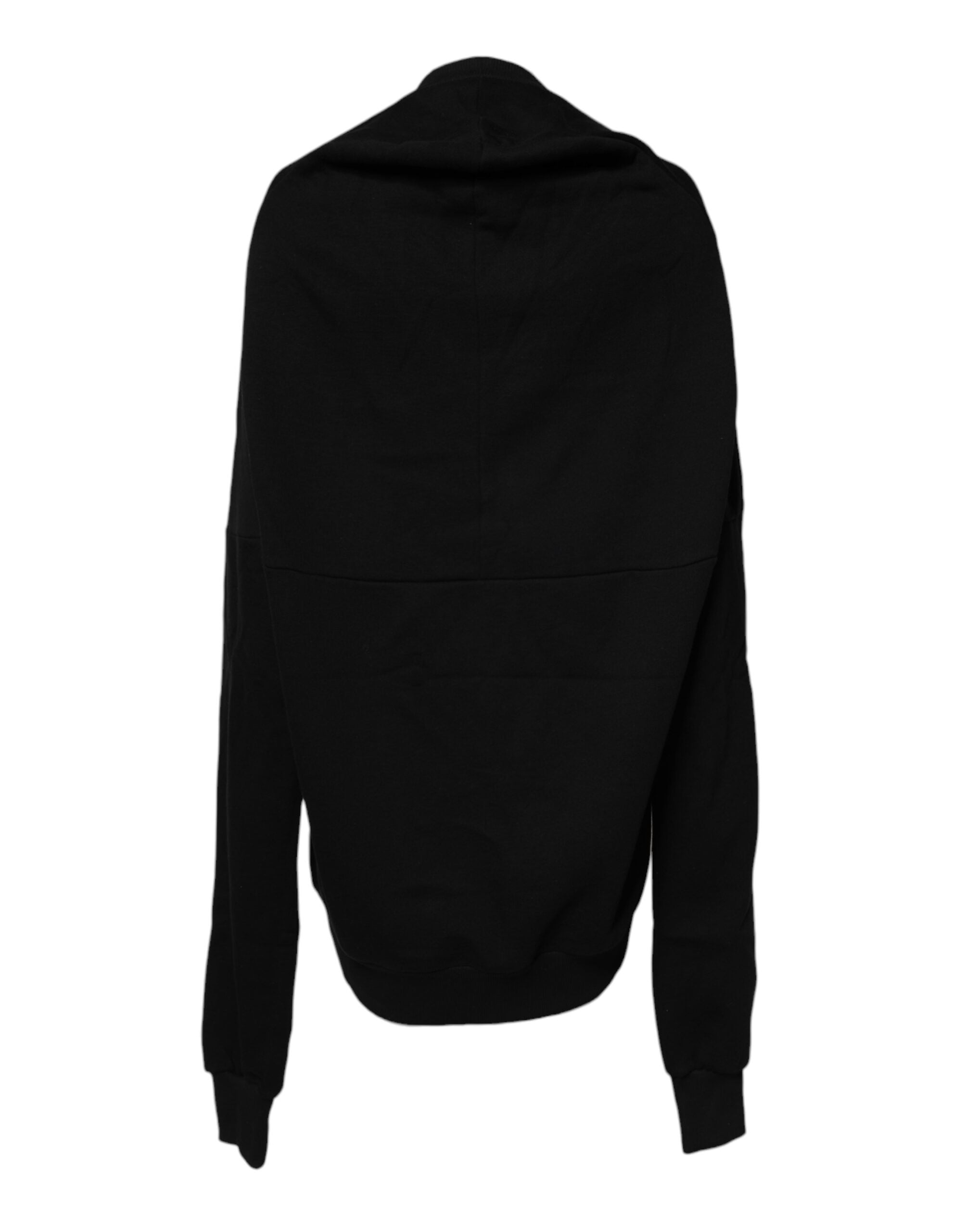 Dolce & Gabbana Black Cotton Crew Neck Sweatshirt Pullover-4