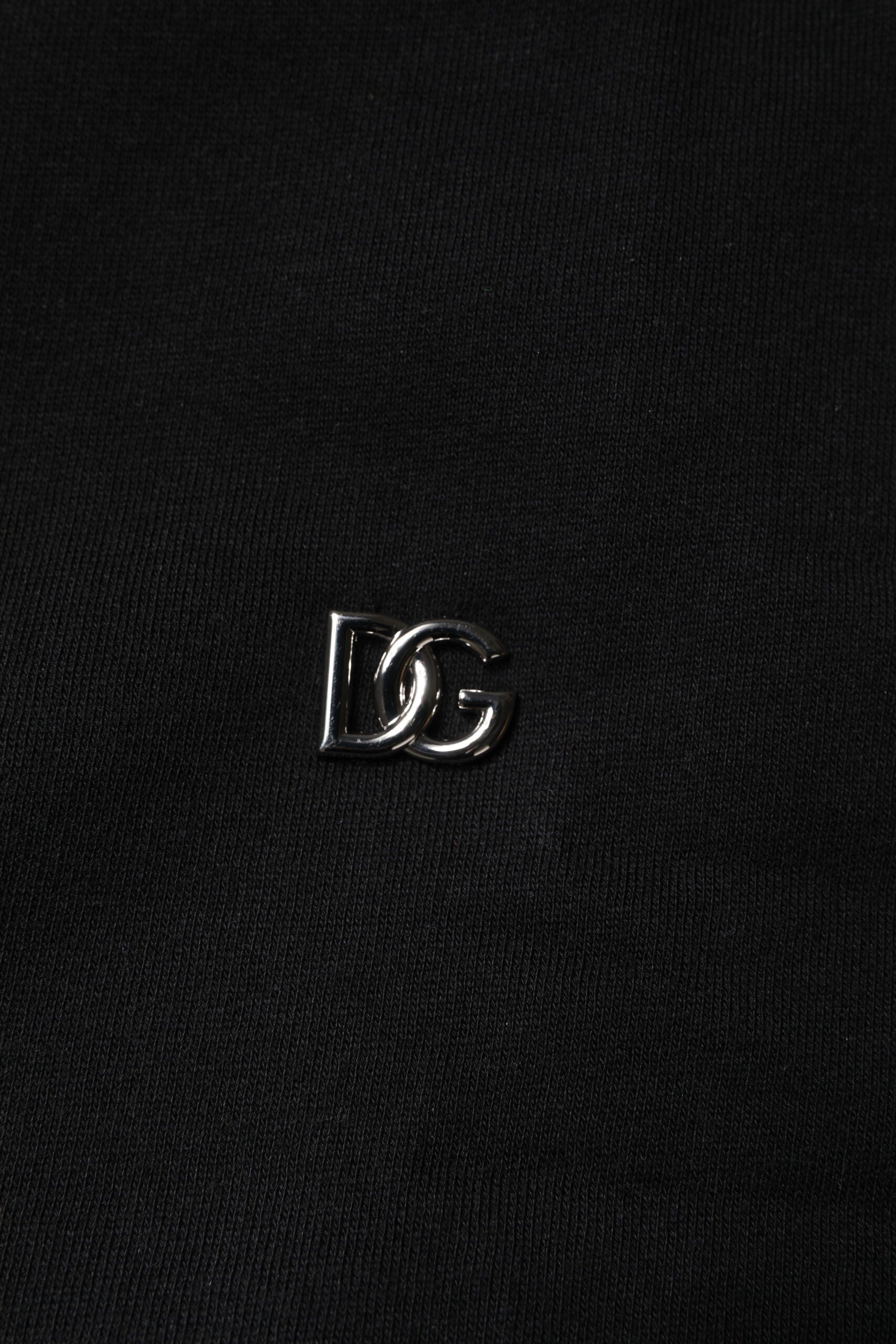 Dolce & Gabbana Black Cotton Crew Neck Sweatshirt Pullover-6