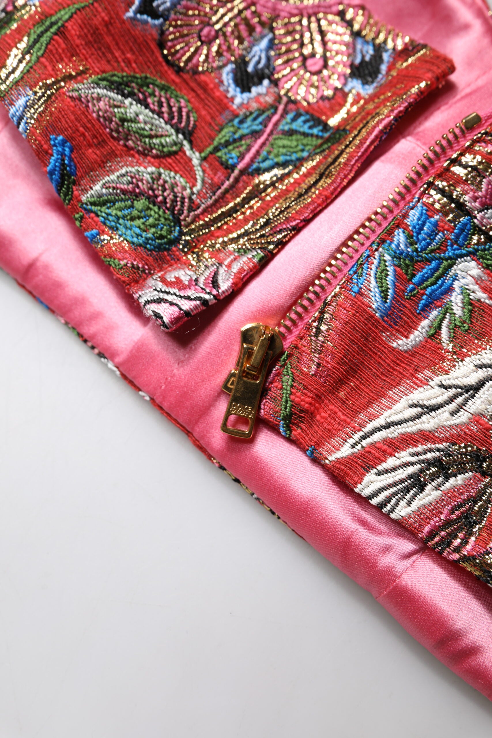 Top corsé con brocado floral rojo de Dolce & Gabbana-7