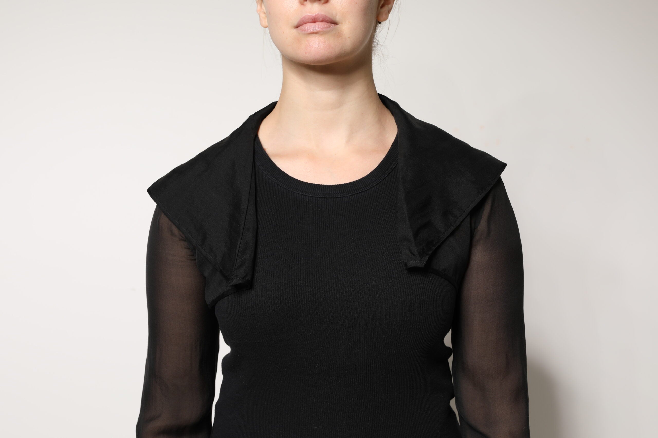 Dolce & Gabbana Black silk long-sleeved blouse top-5