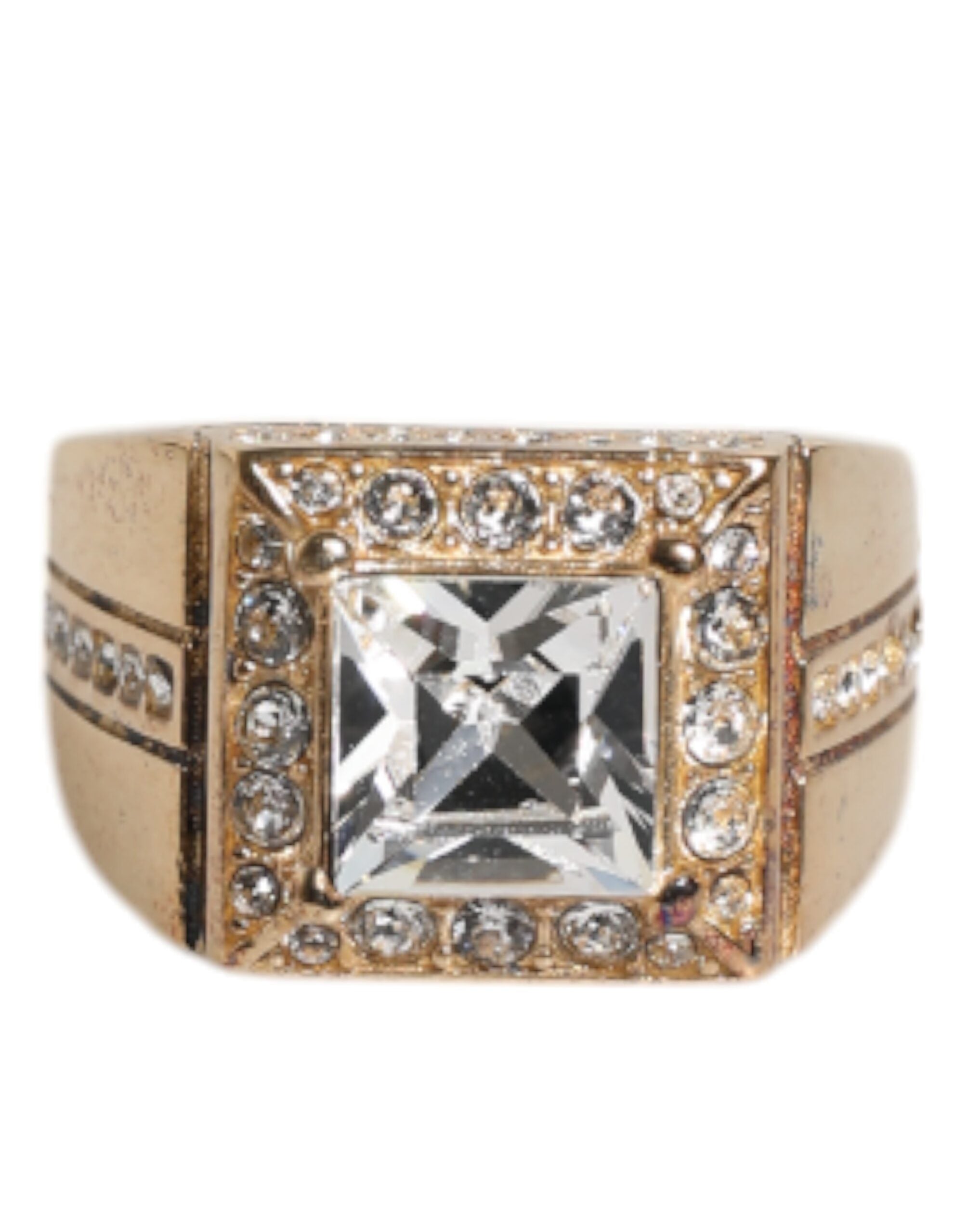 Dolce & Gabbana Gold-tone Sterling Silver 925 Crystal Ring-2