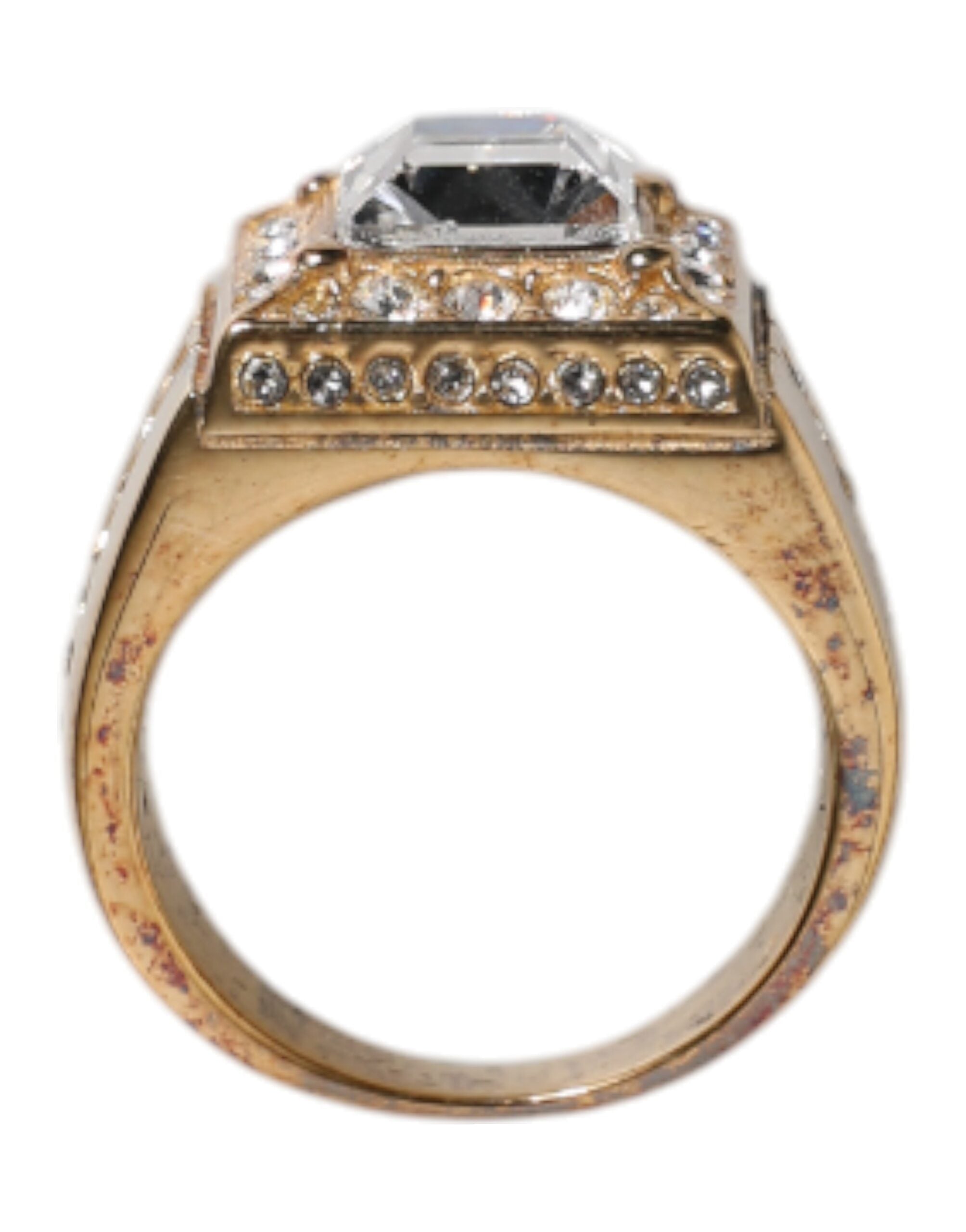 Dolce & Gabbana Gold-tone Sterling Silver 925 Crystal Ring-5