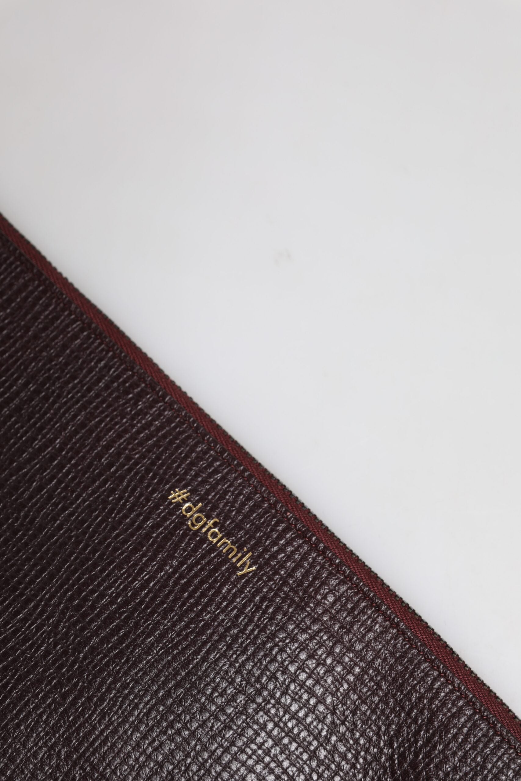 Dolce & Gabbana Brown Leather #DGFAMILY Embellished Men's Clutch Pouch Bag-7