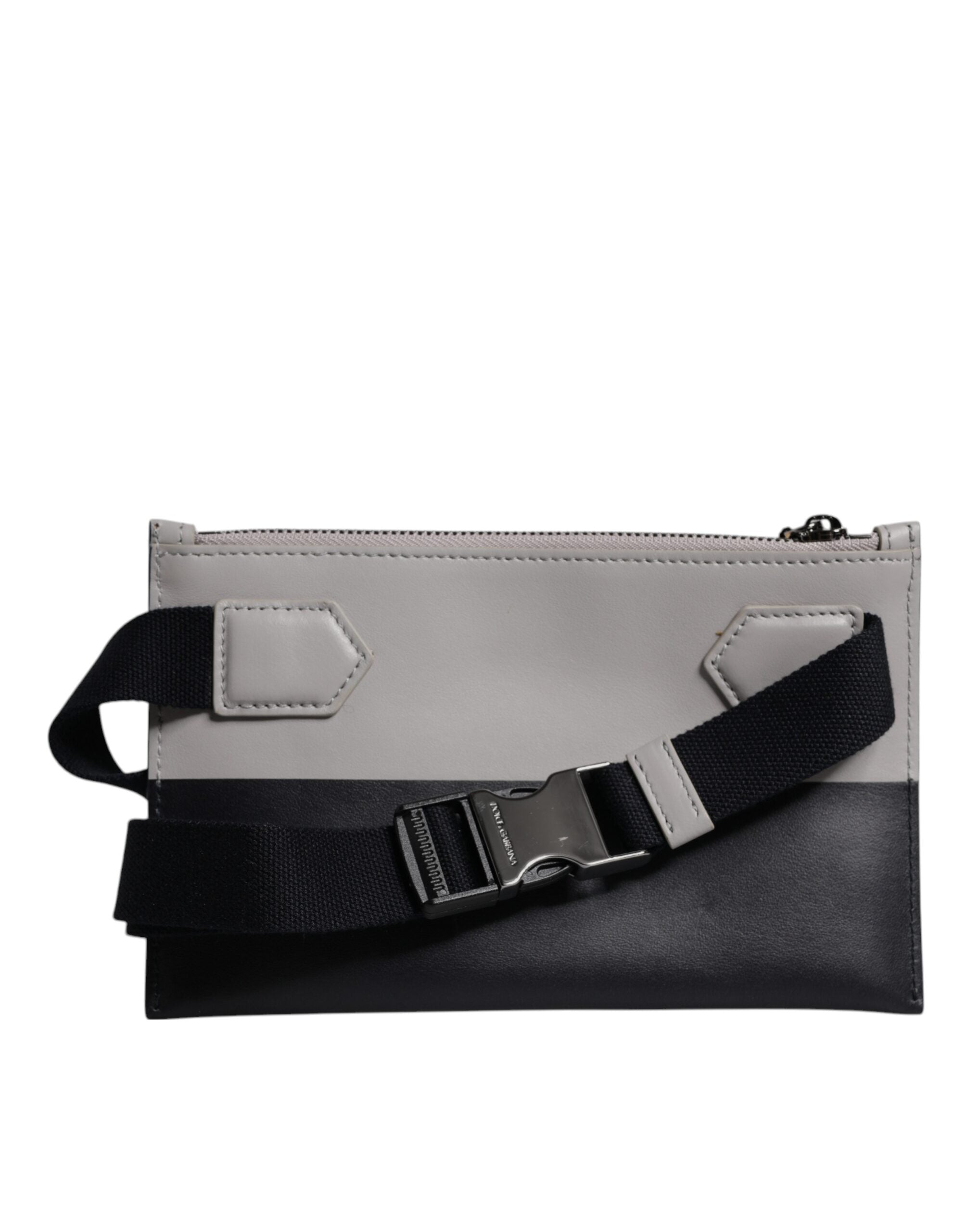 Dolce & Gabbana black and white leather crossbody bag with logo embossing-5