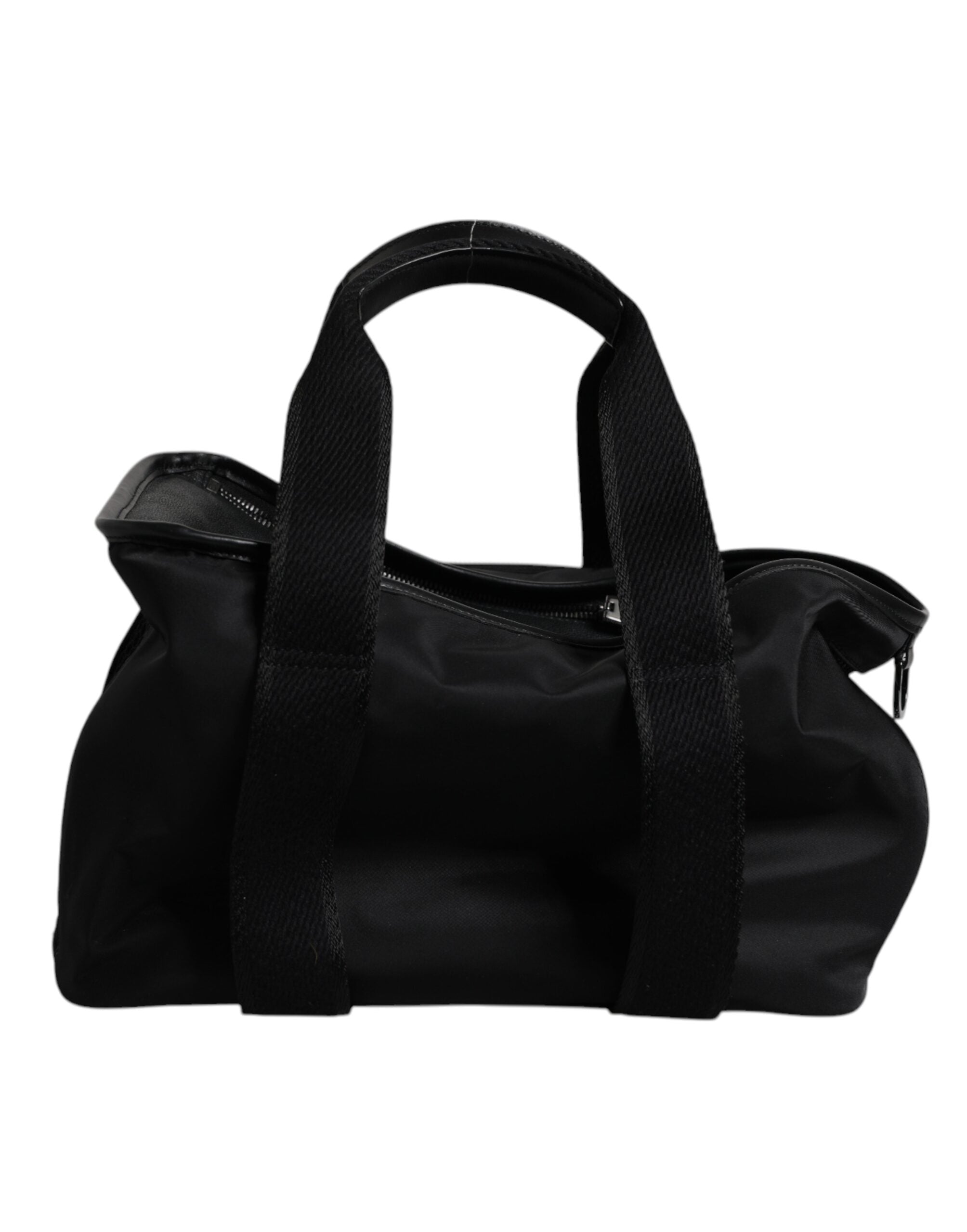 Bolso Dolce & Gabbana con correa de hombro negra y placa con el logotipo para mascotas-5