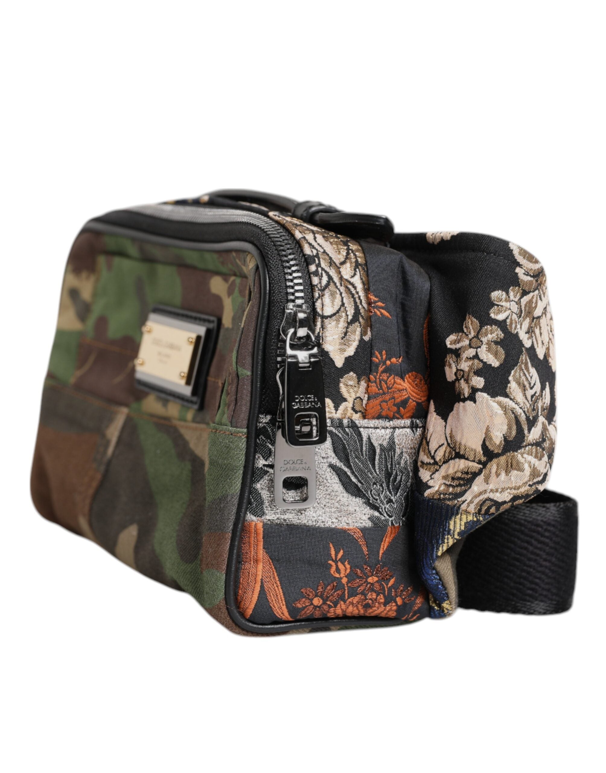 Dolce & Gabbana Multicolor Camouflage Patchwork Logo Waist Belt Bag-3