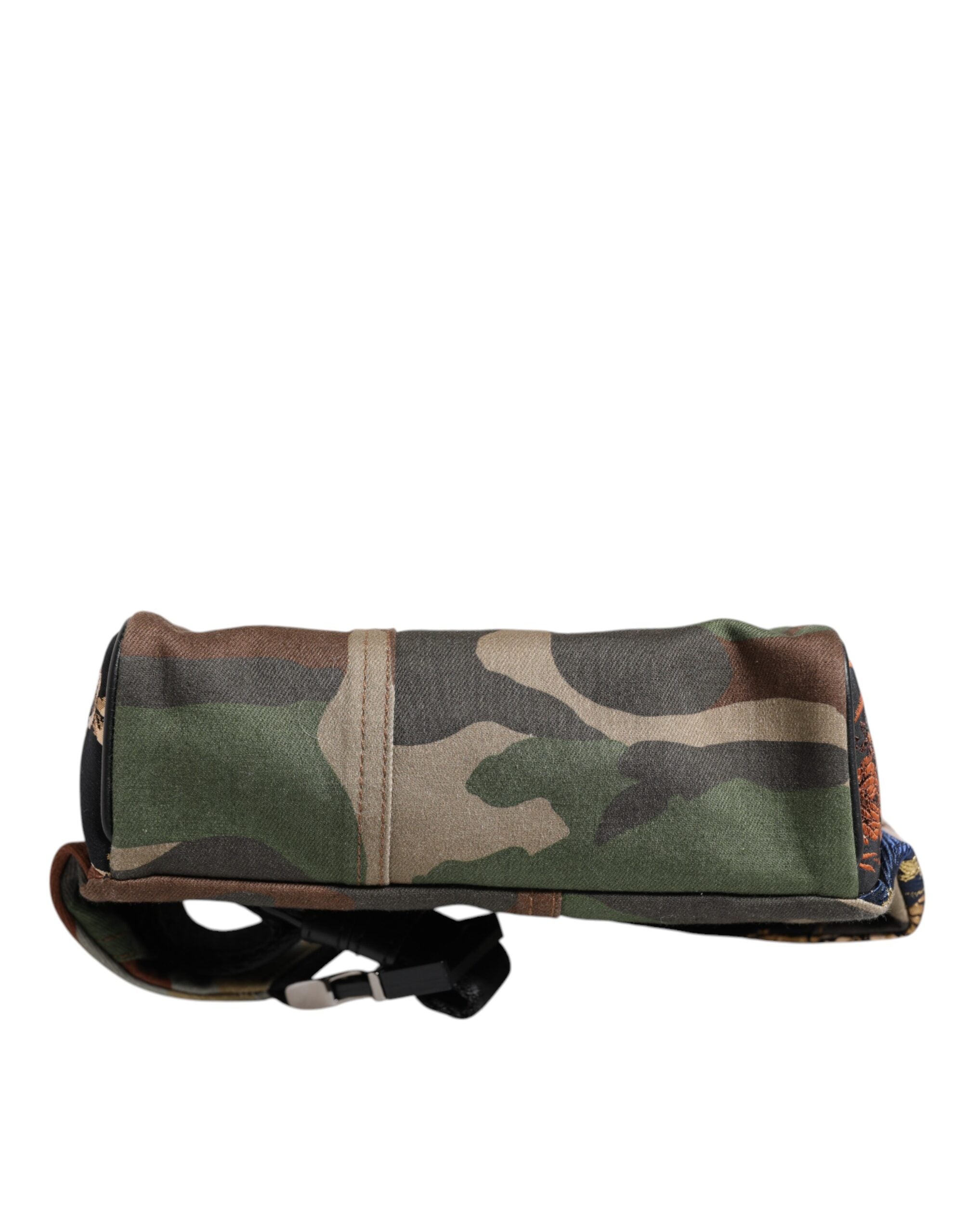Dolce & Gabbana Multicolor Camouflage Patchwork Logo Waist Belt Bag-4