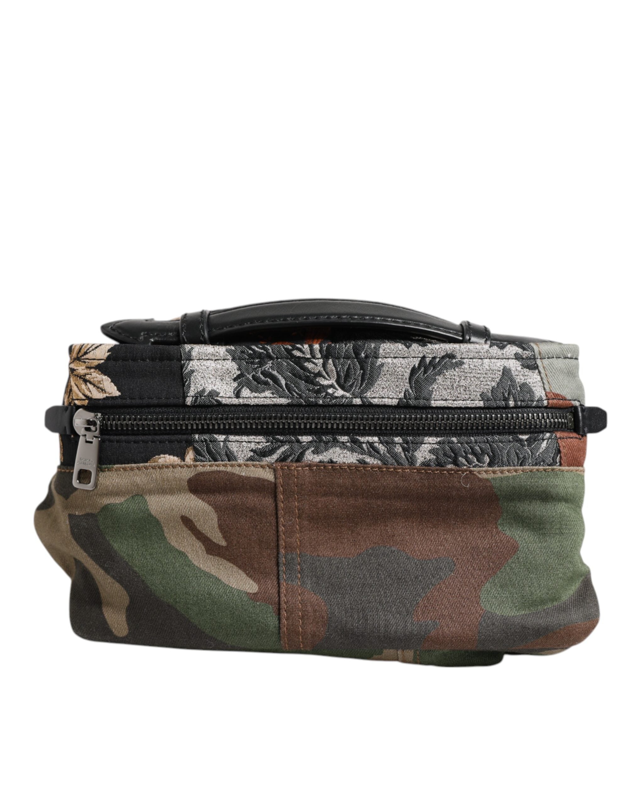 Dolce & Gabbana Multicolor Camouflage Patchwork Logo Waist Belt Bag-5
