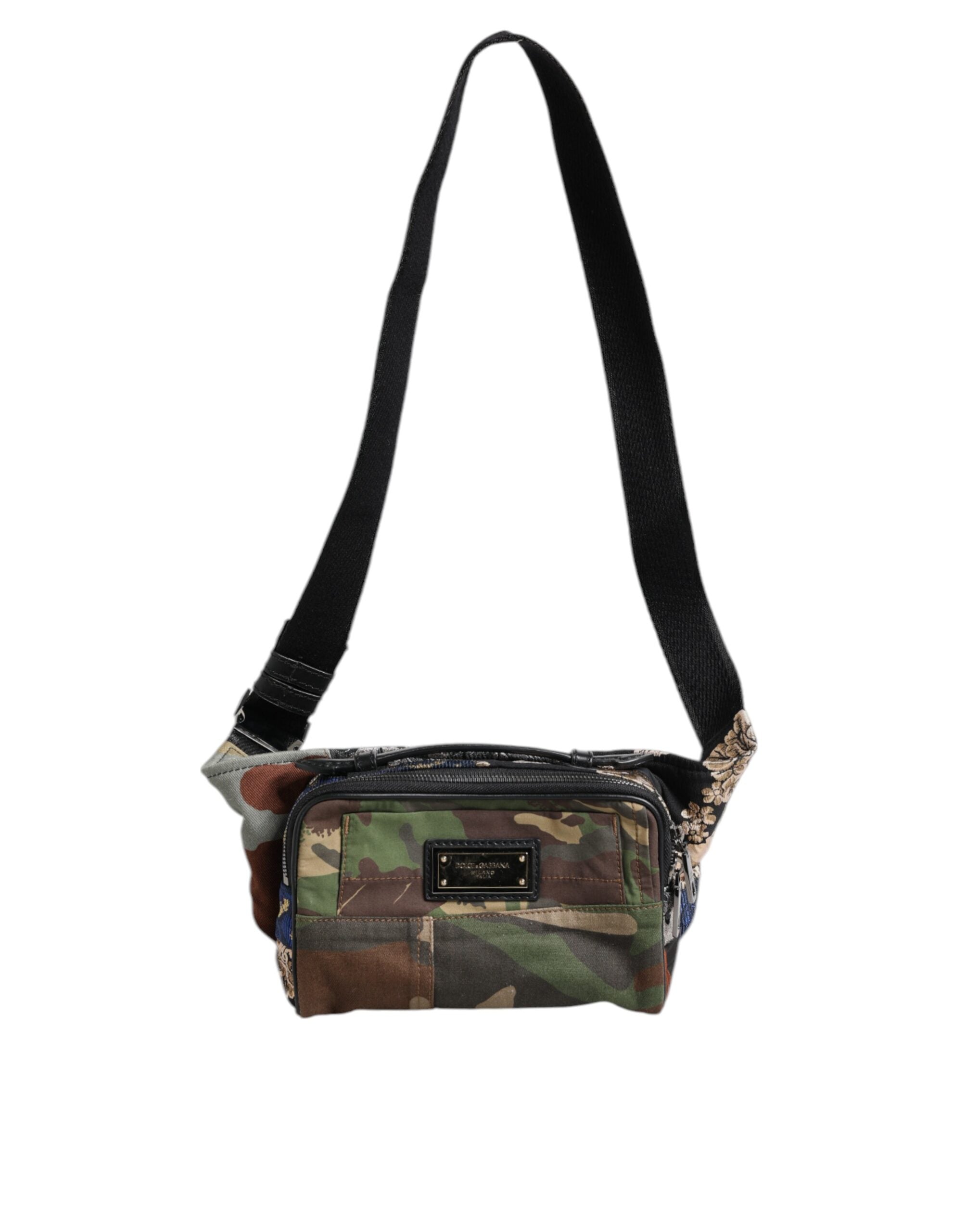 Dolce & Gabbana Multicolor Camouflage Patchwork Logo Waist Belt Bag-6