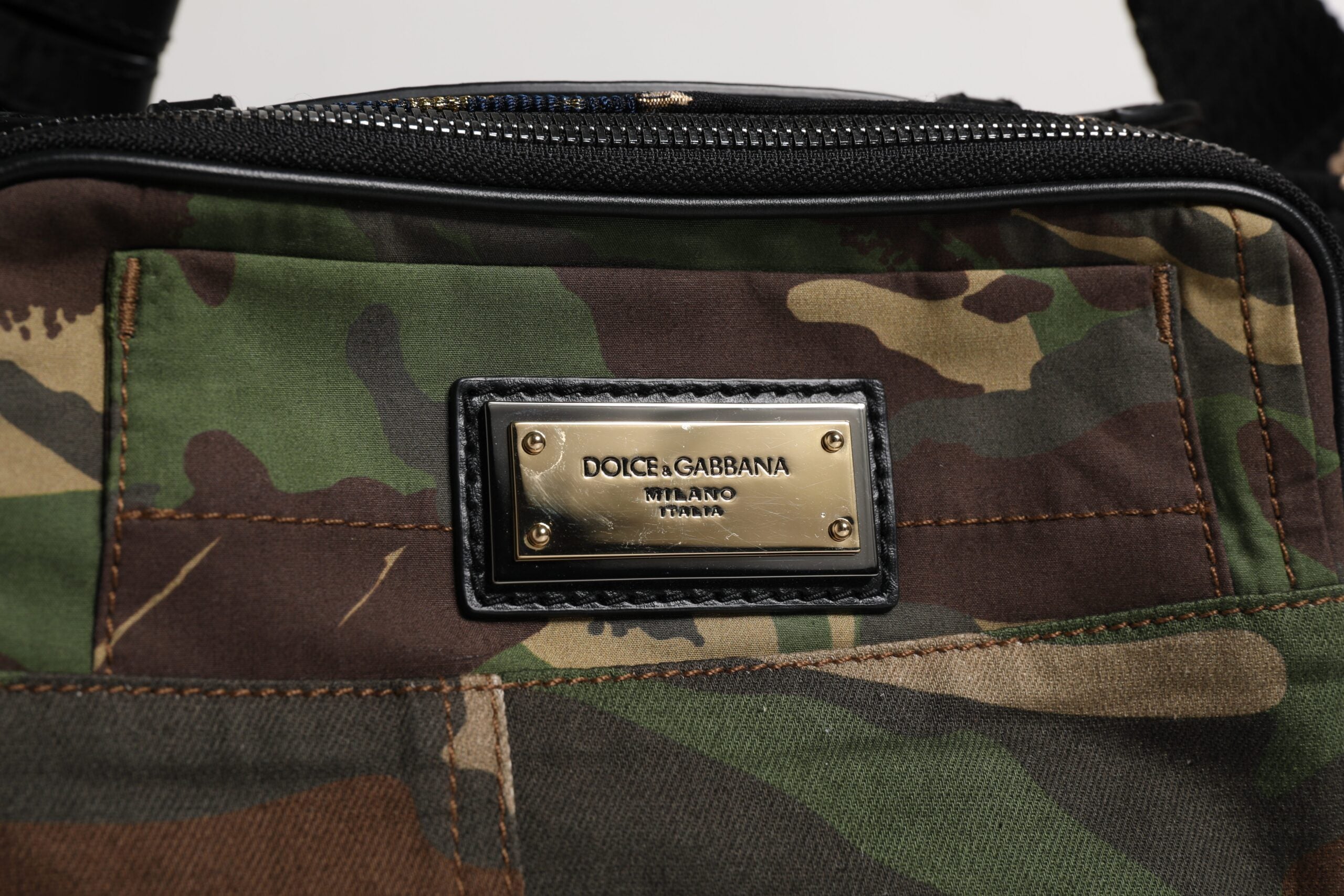 Dolce & Gabbana Multicolor Camouflage Patchwork Logo Waist Belt Bag-7