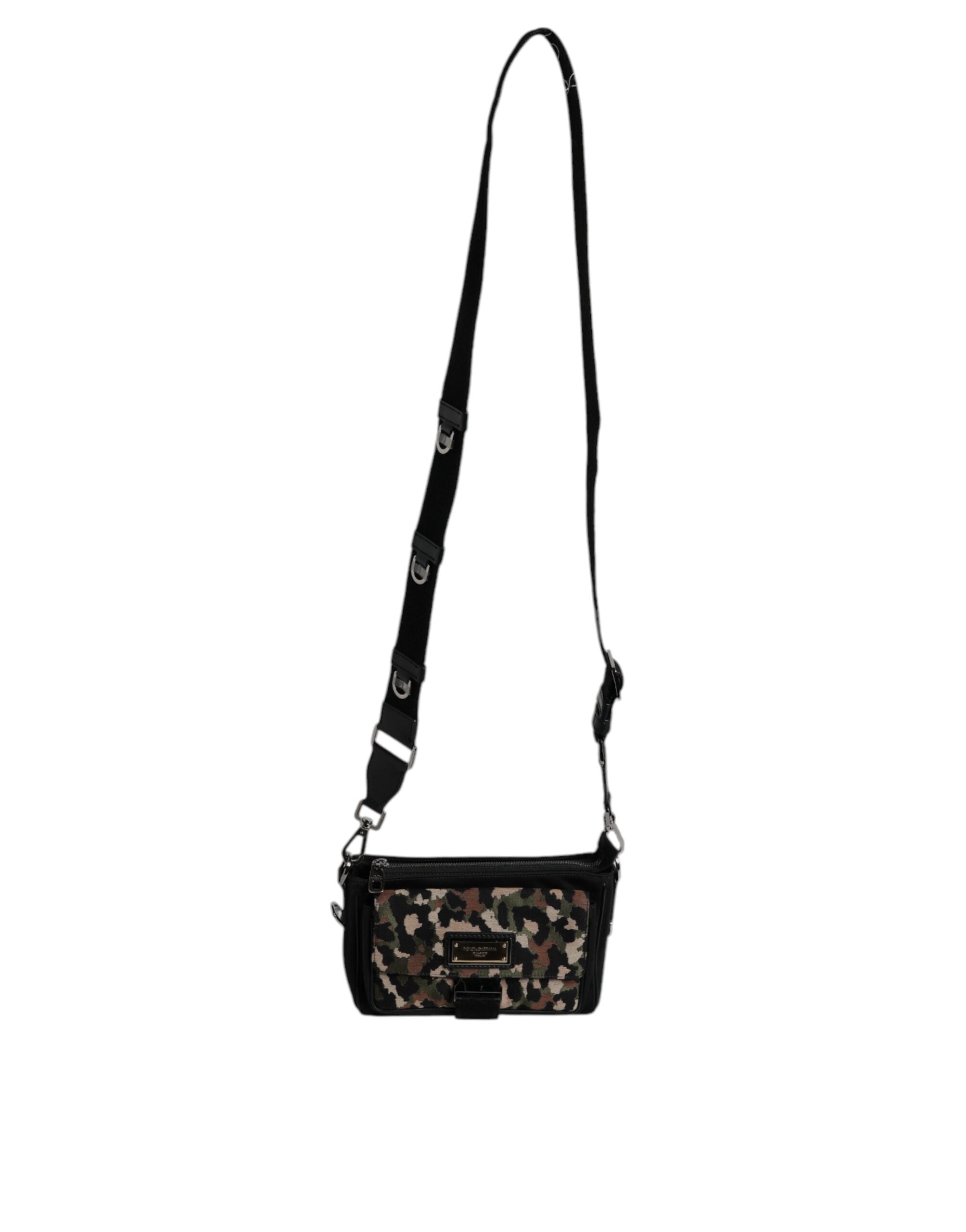 Dolce & Gabbana Multicolor Leopard Jacquard Crossbody Tasche-8