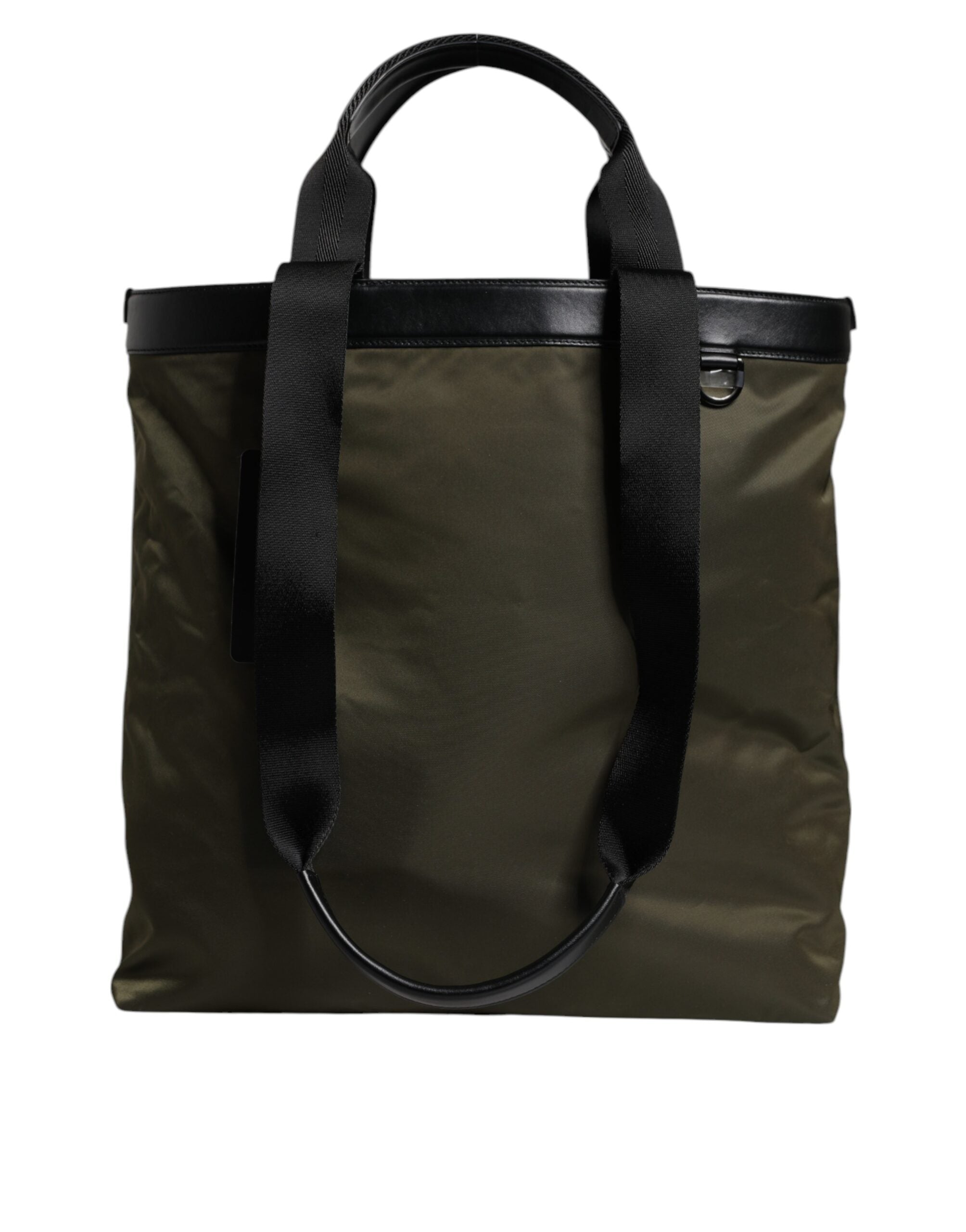 Dolce & Gabbana Militärische grüne Nylon-Schulterriemen-Tragetasche-5