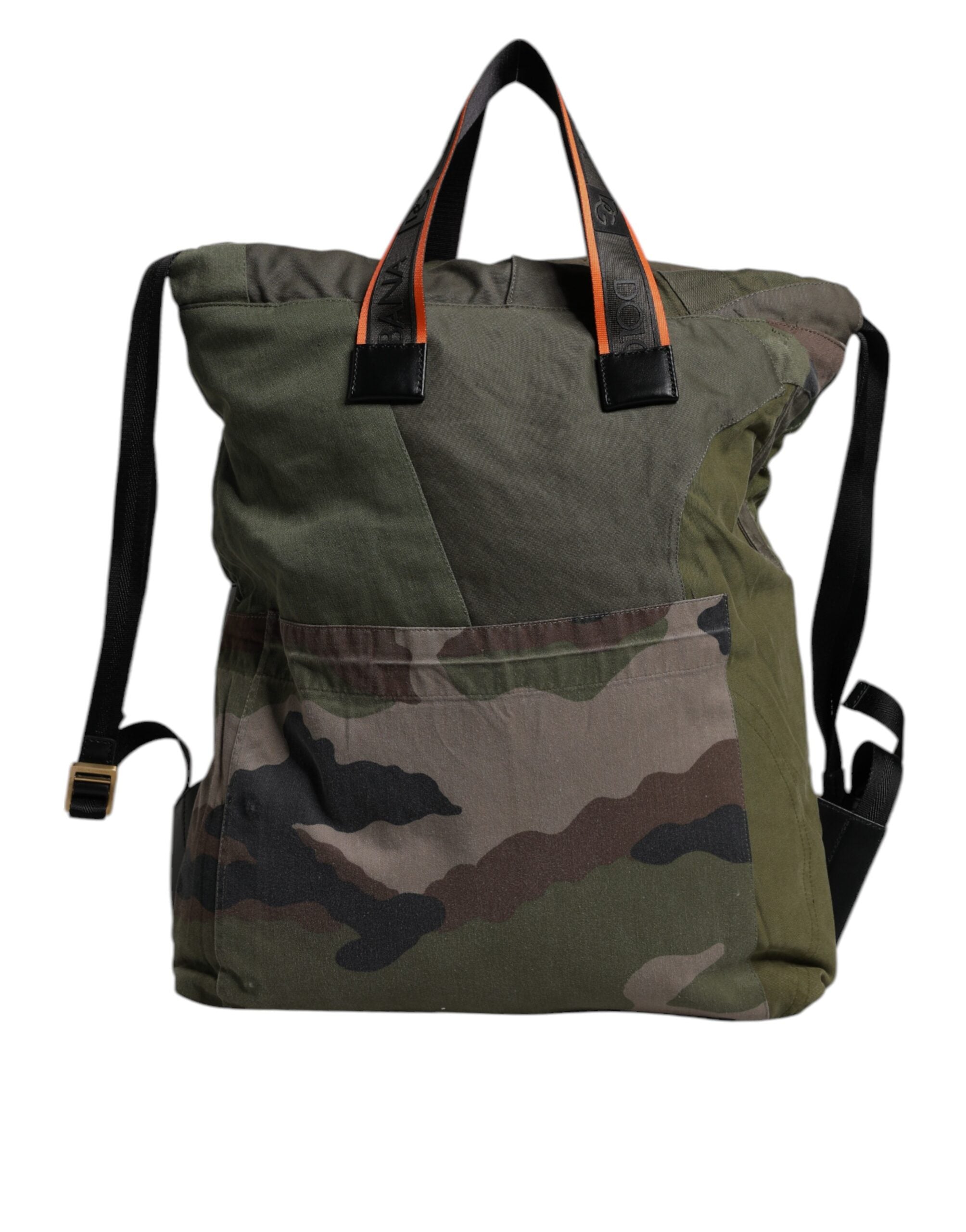Dolce & Gabbana Militär Grün Patchwork Rucksack Rucksack Tasche-4