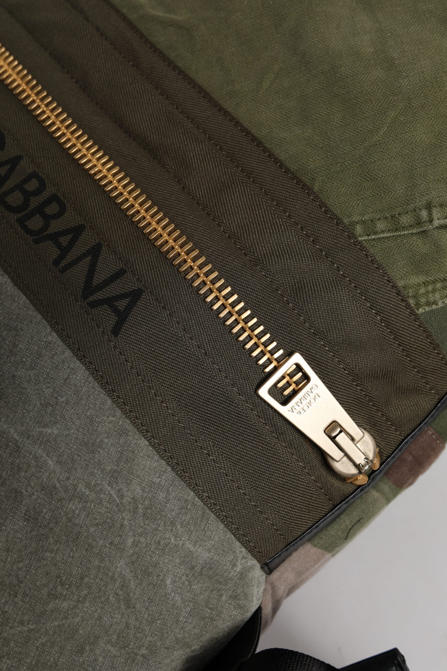 Dolce & Gabbana Militär Grün Patchwork Rucksack Rucksack Tasche-5