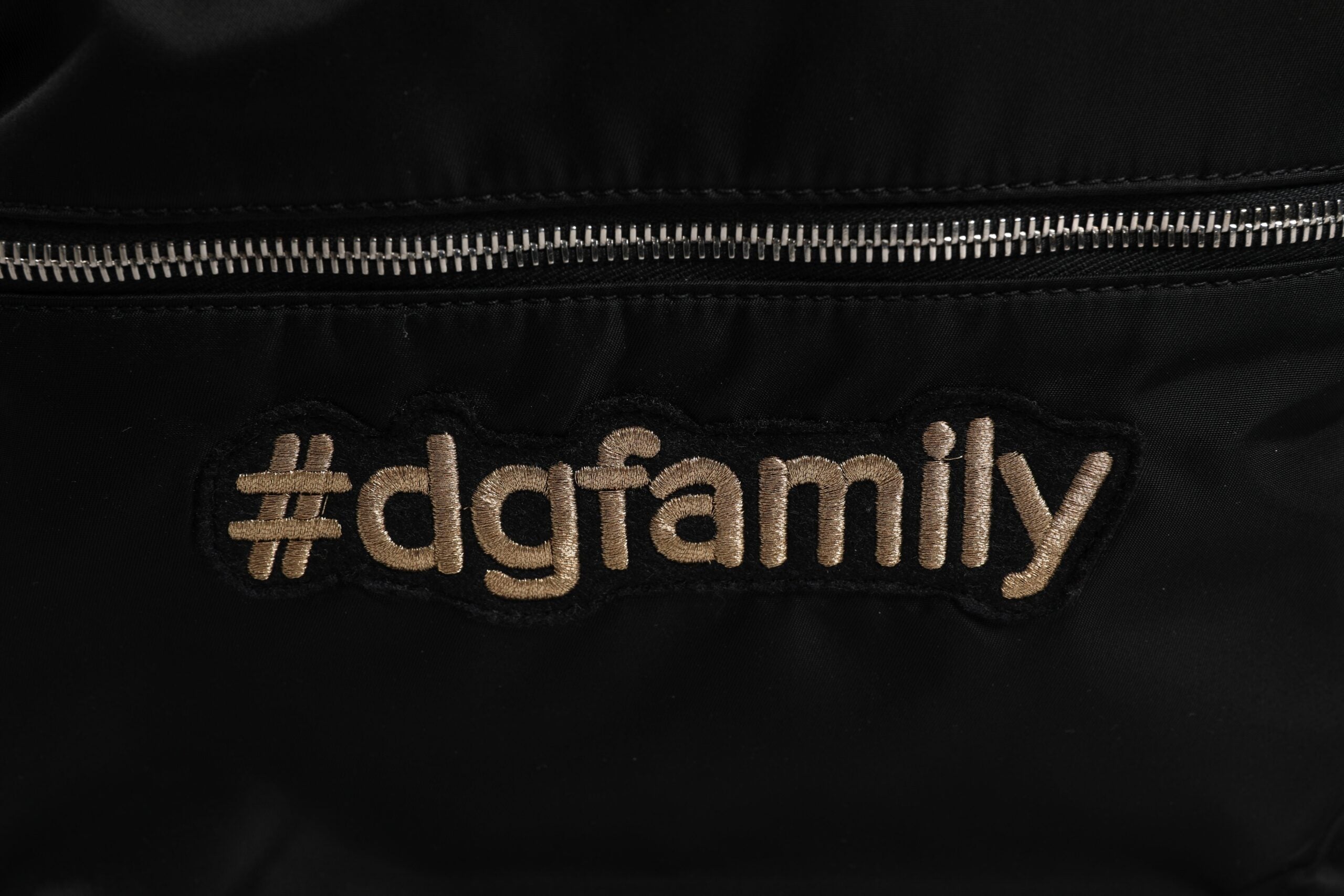 Dolce & Gabbana Black Nylon #DGFAMILY embellishes VULCANO backpack bag-3