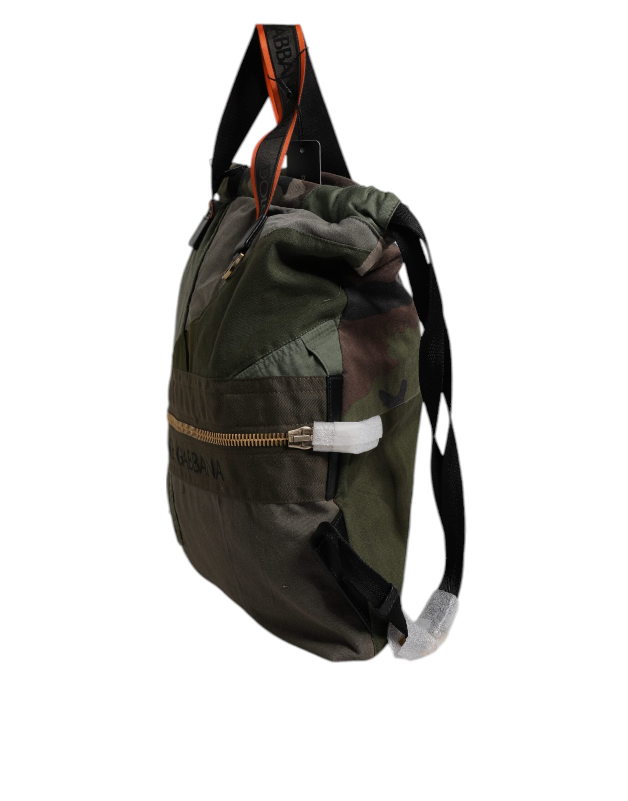 Dolce & Gabbana Military Green Patchwork Backpack Backpack Bag-2