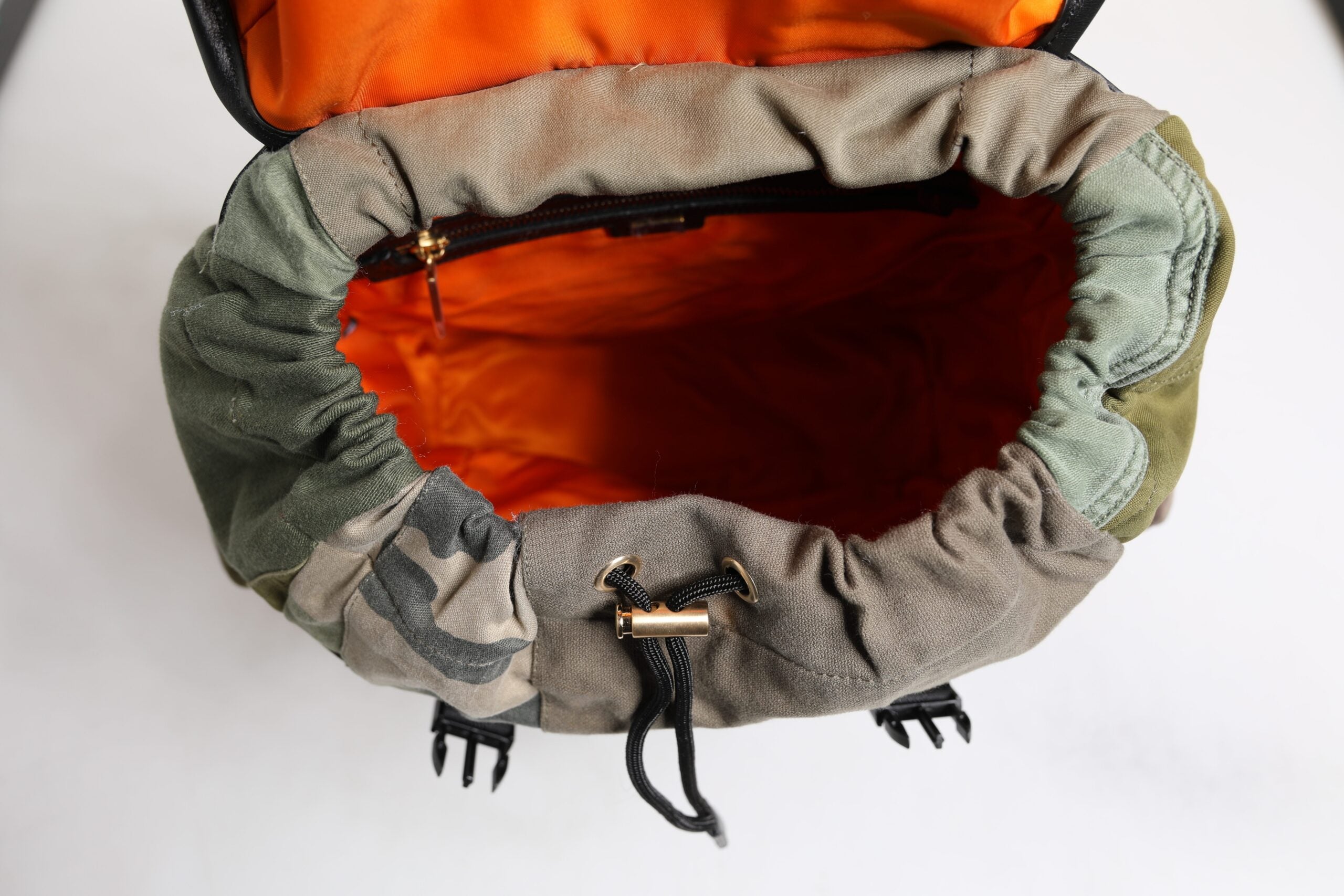 Dolce & Gabbana Militärgrünes Patchwork Schulrucksack Tasche-5