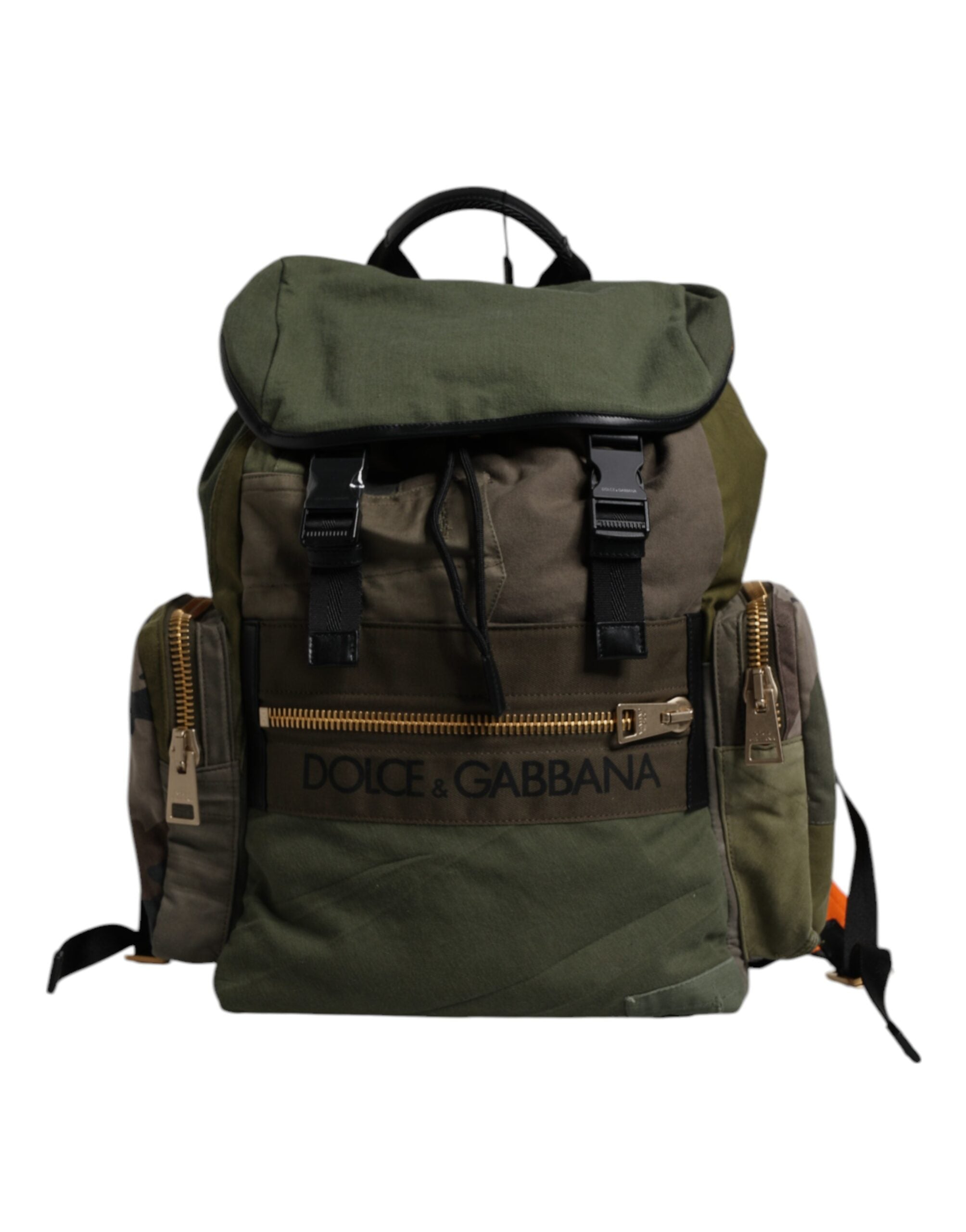 Dolce & Gabbana Militärgrünes Patchwork-Reiserucksacktasche-1