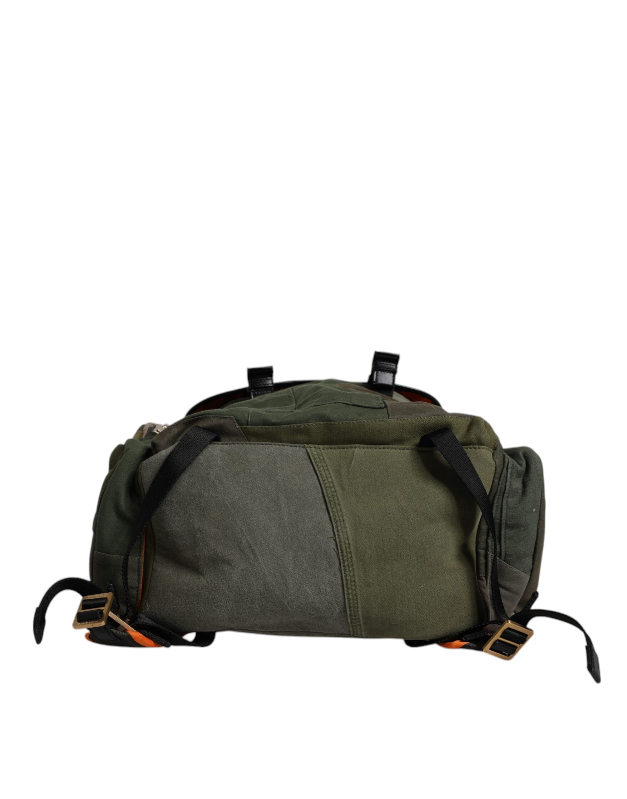 Dolce & Gabbana Military Green Patchwork Travel Backpack-6