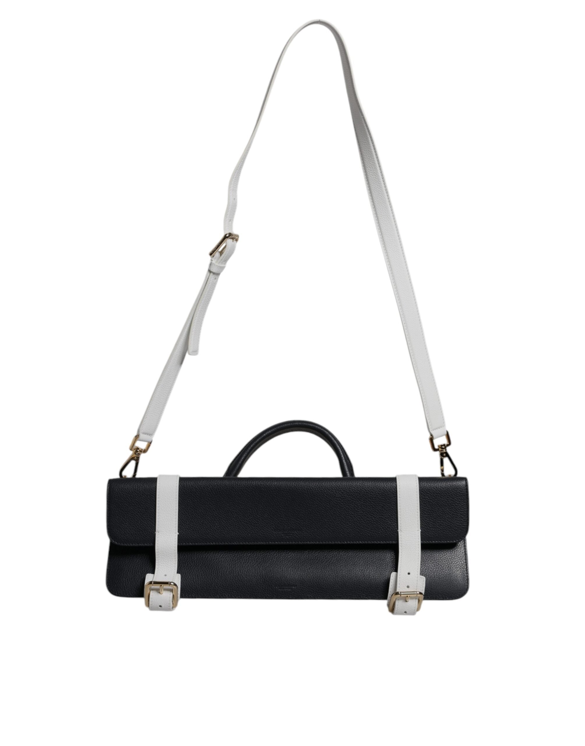 Dolce & Gabbana Blue and White Calfskin Crossbody Shoulder Bag-2