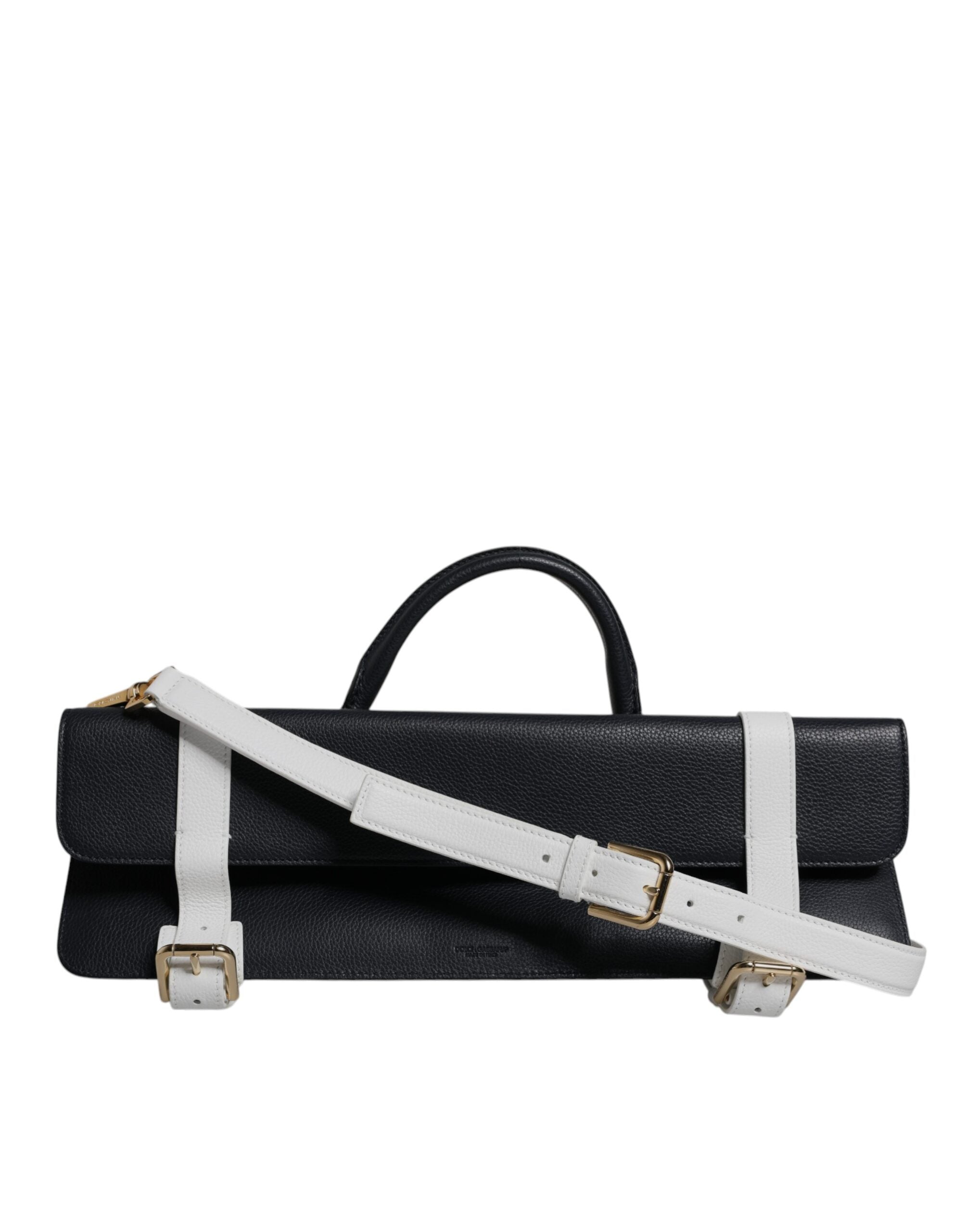 Dolce & Gabbana Blue and White Calfskin Crossbody Shoulder Bag-3