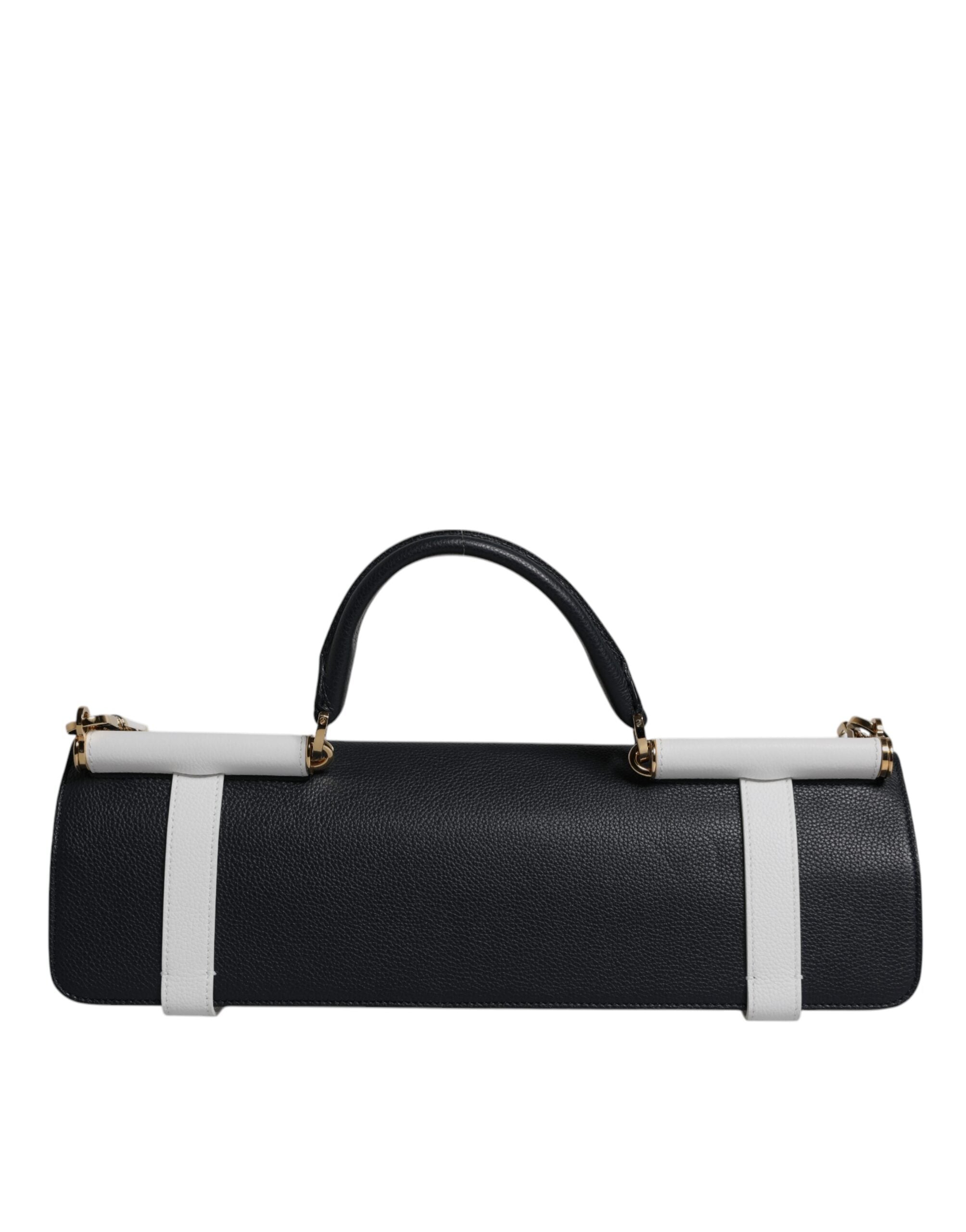 Dolce & Gabbana Blue and White Calfskin Crossbody Shoulder Bag-4