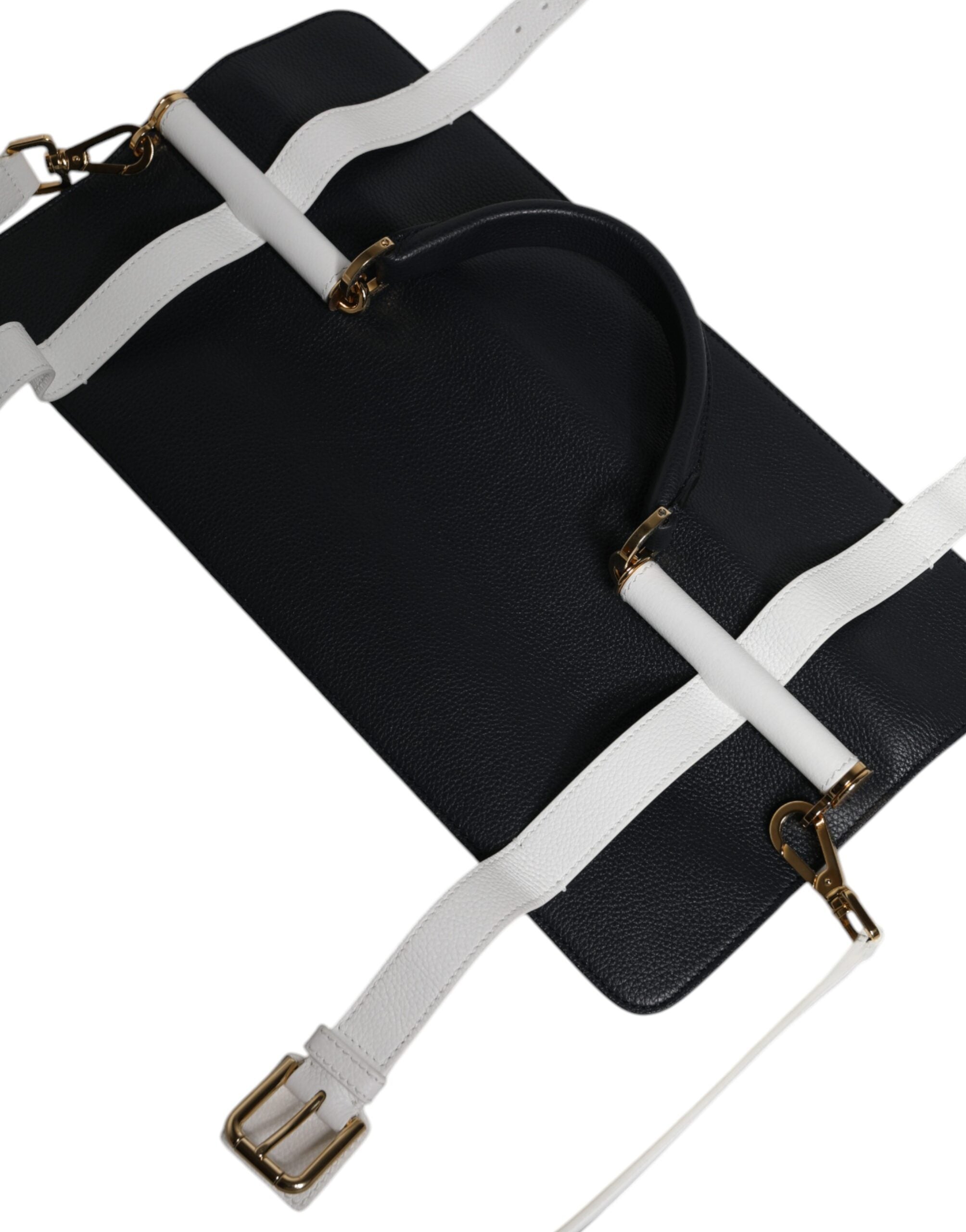 Dolce & Gabbana Blue and White Calfskin Crossbody Shoulder Bag-5