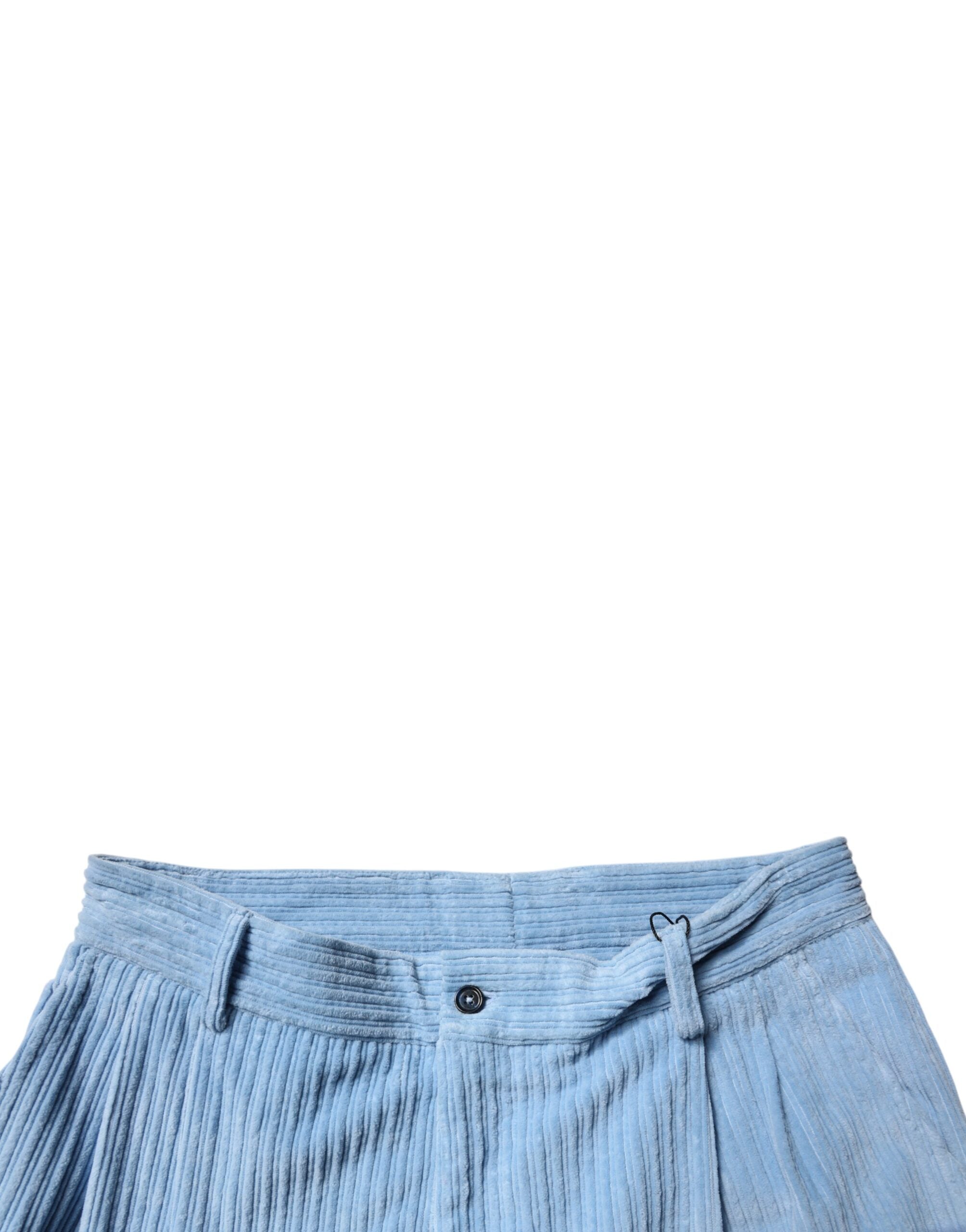 Vaqueros ajustados de pana de algodón azul claro de Dolce & Gabbana-5