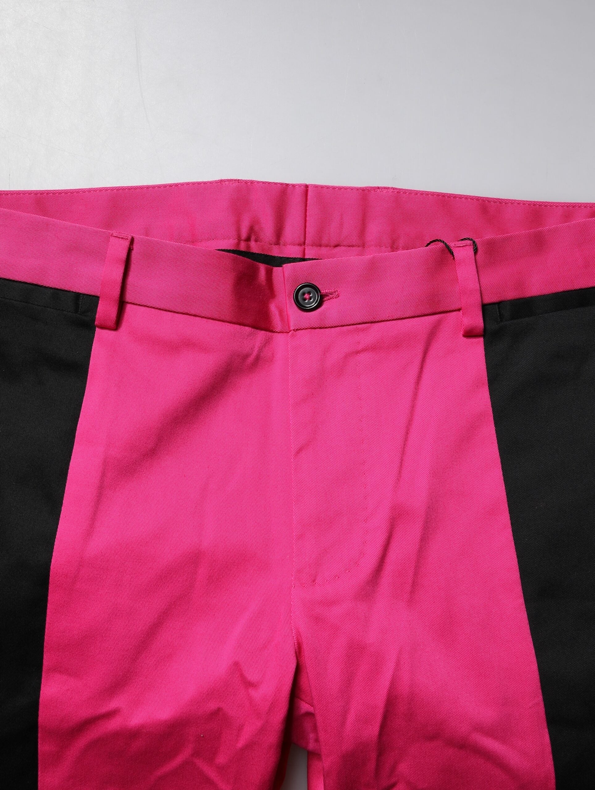 Dolce & Gabbana Pink and Black Striped Slim Fit Men's Suit Trousers-5