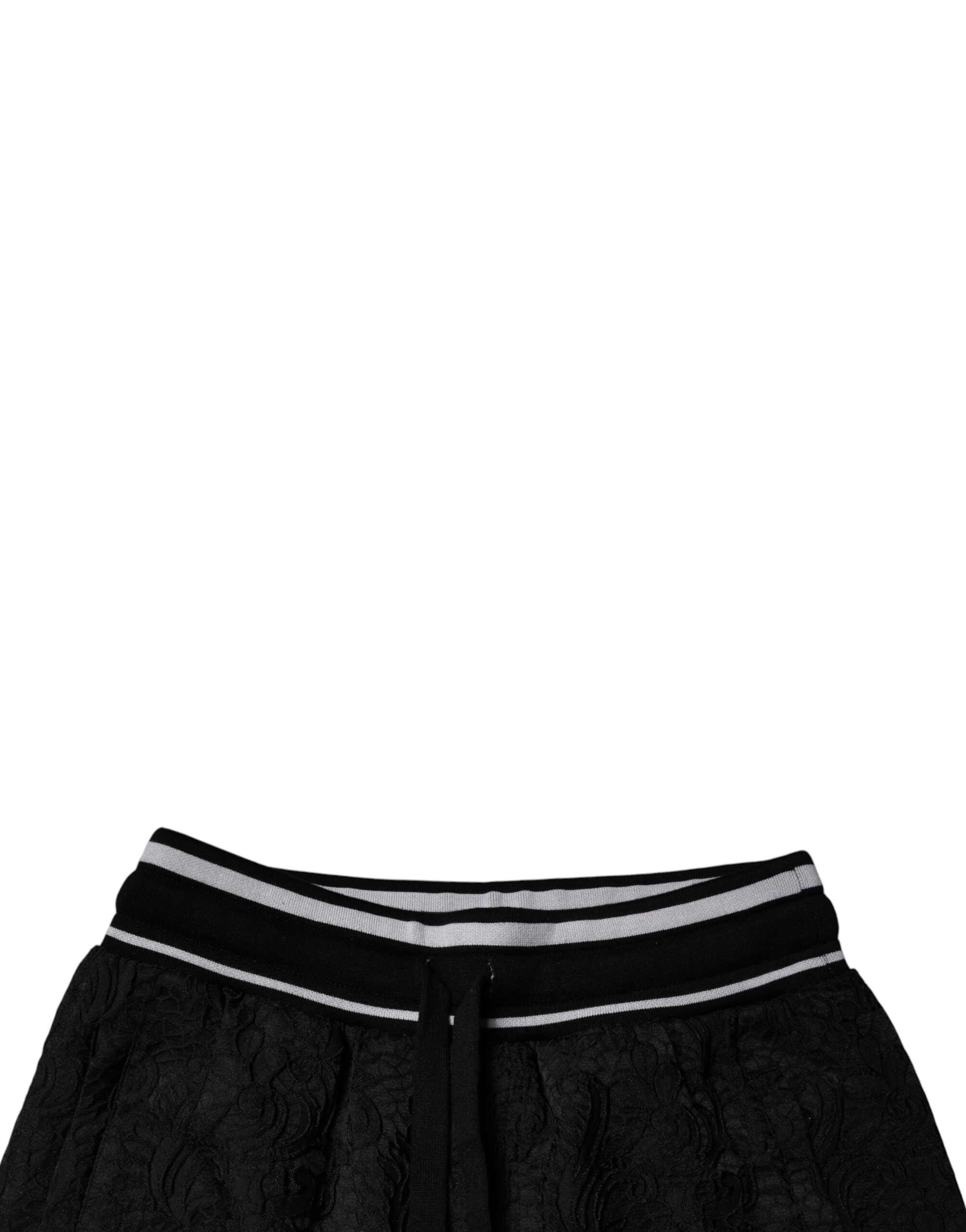 Dolce & Gabbana Black Mid Waist Jogger Men's Sweatpants Trousers-5