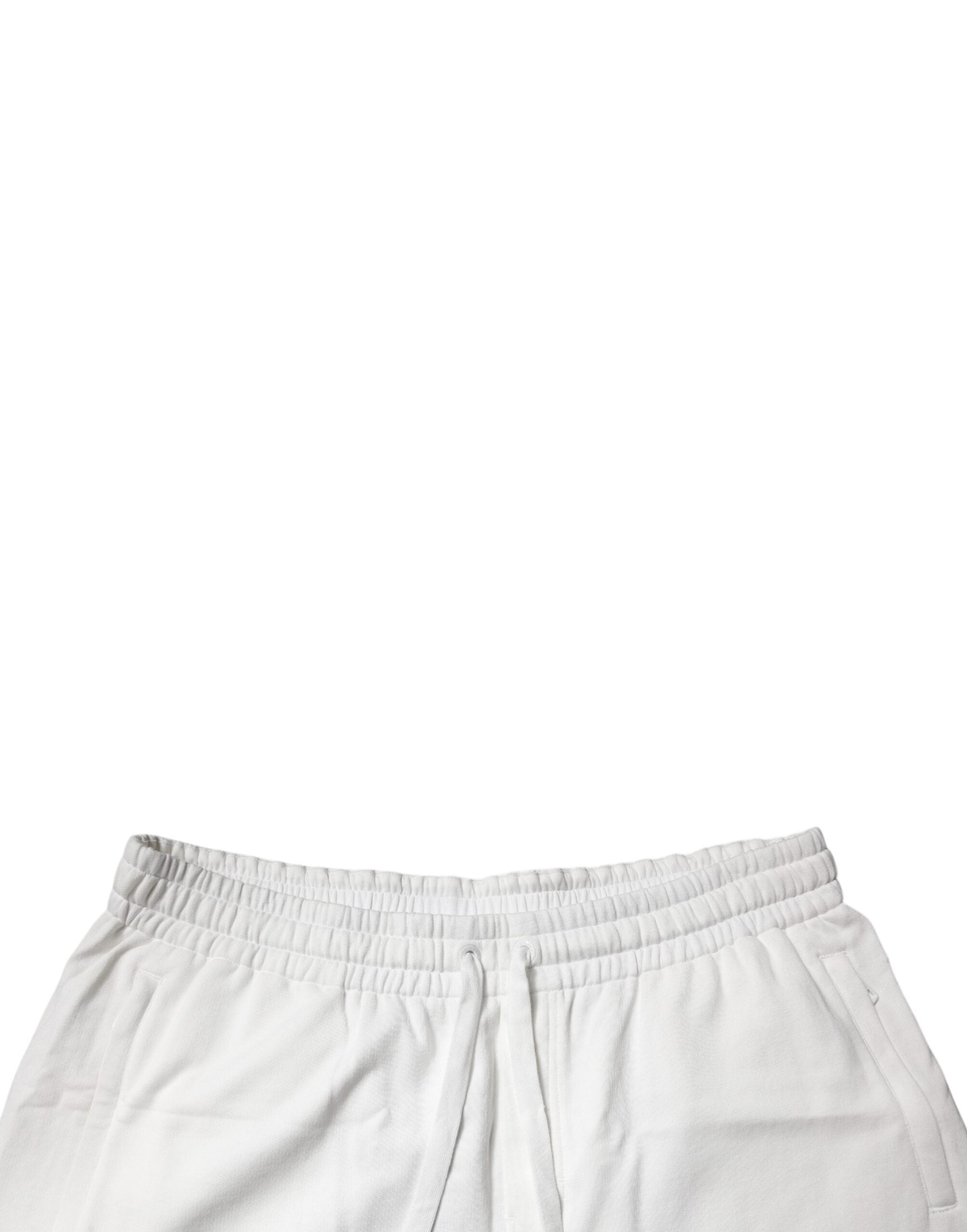 Dolce & Gabbana Weiße Baumwoll-Sweatshorts Männer Bermuda-Shorts-5