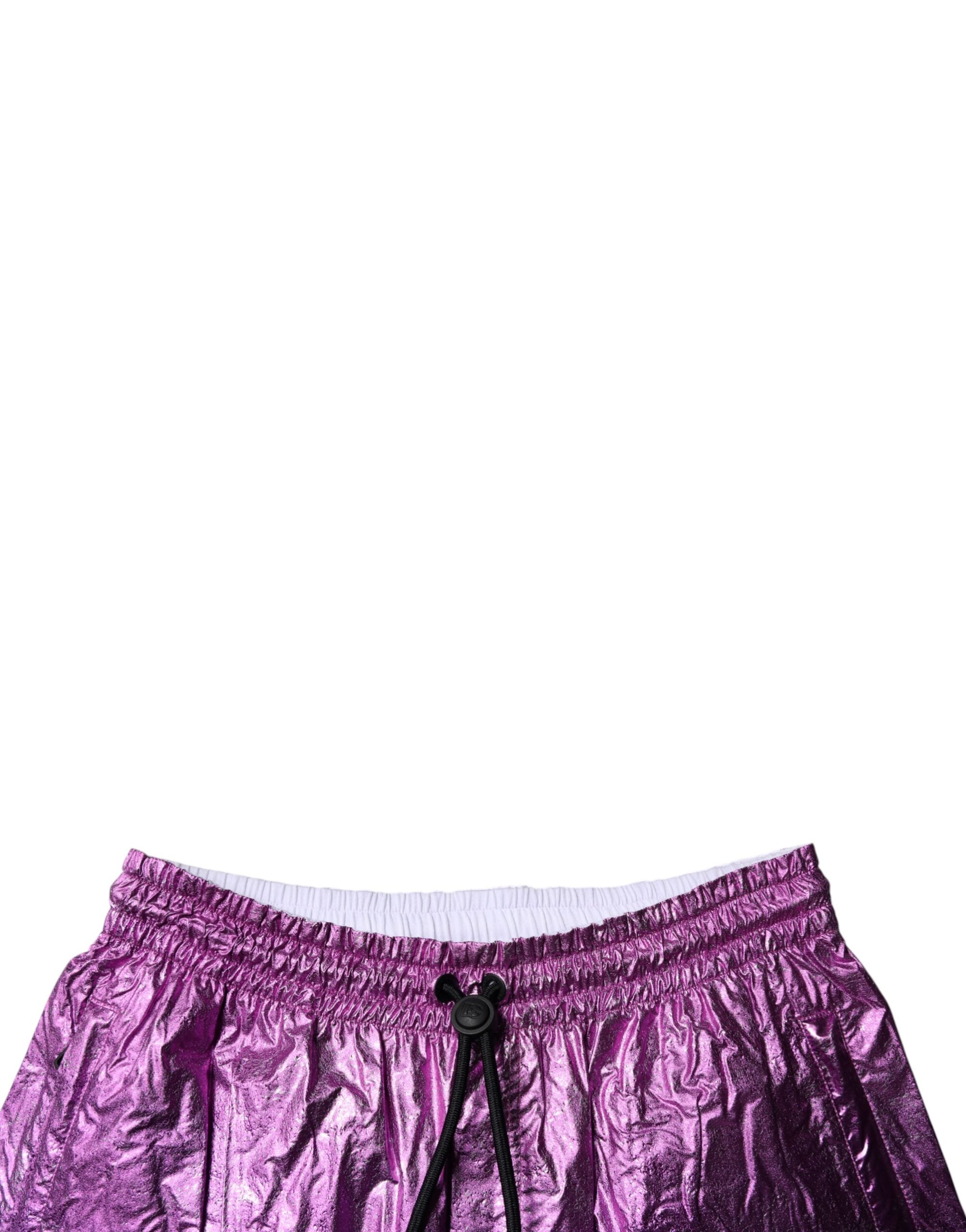 Dolce & Gabbana Metallic Pink Purple Two-Tone Bermuda Shorts-5